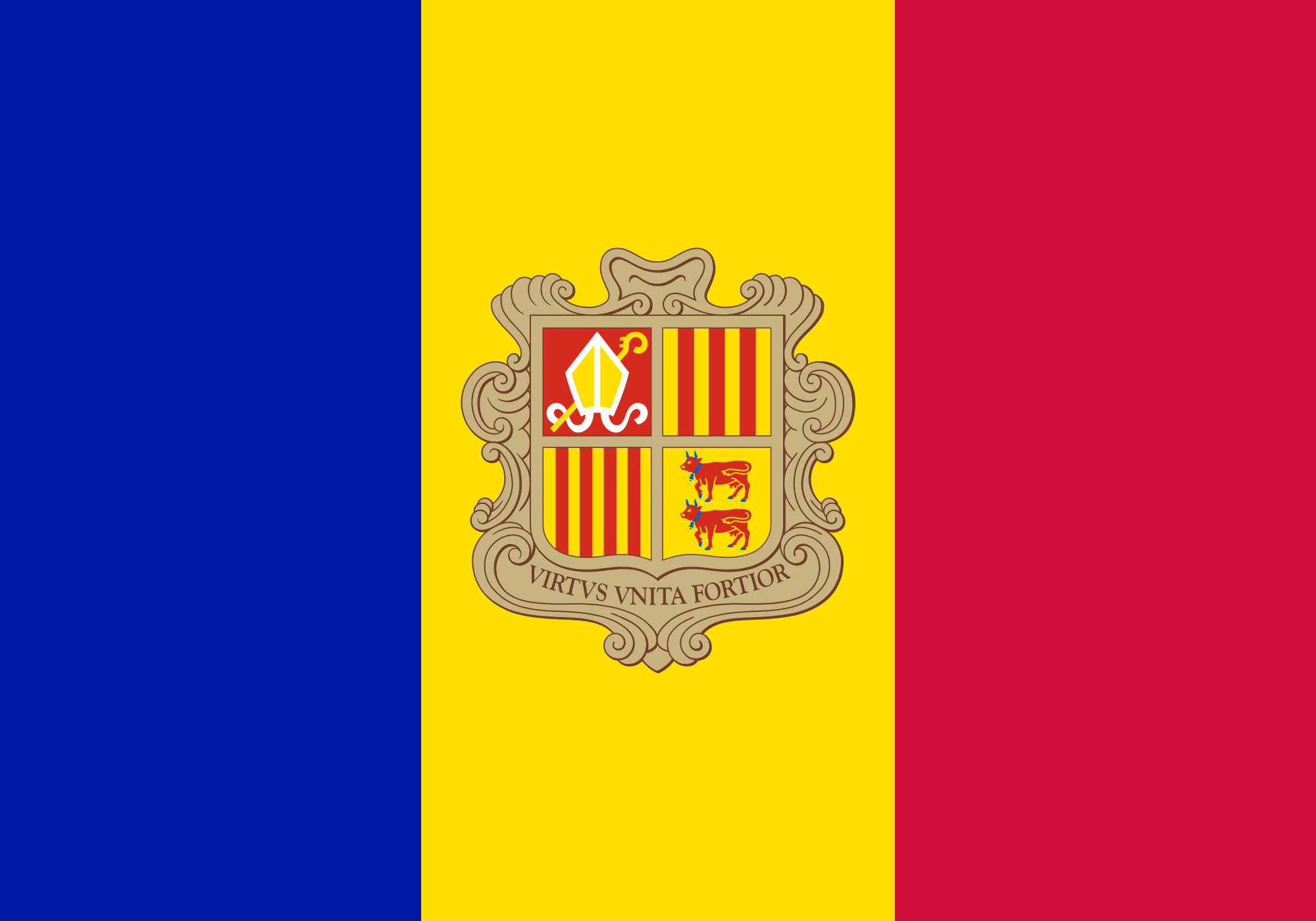 2000x1400 Andorra Flag