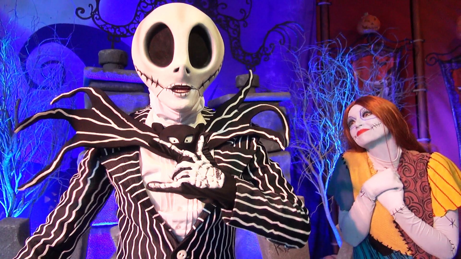 1920x1080 Jack Skellington & Sally Meet & Greet at Mickey's Not-So-Scary Halloween  Party 2015, Magic Kingdom - YouTube