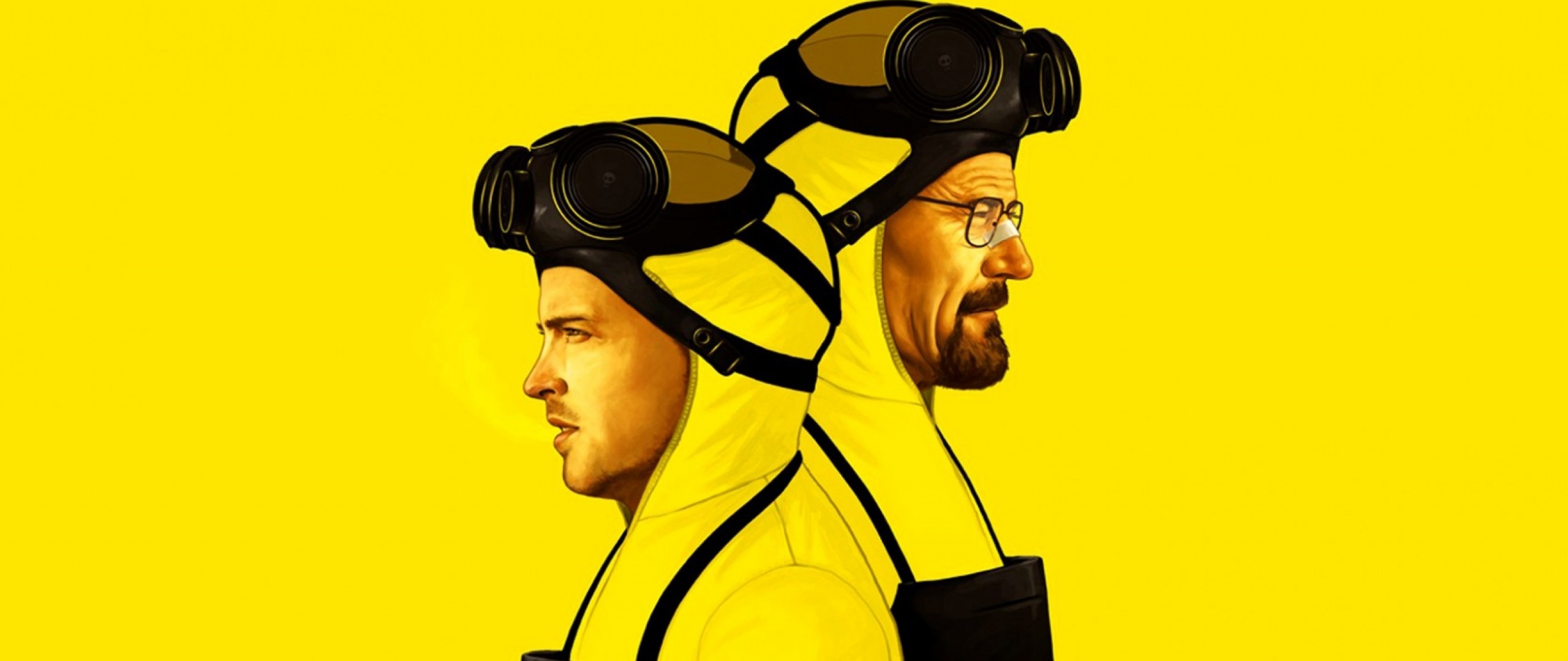 2560x1080 Preview wallpaper breaking bad, series, protection, mask, glasses, art,  drawing
