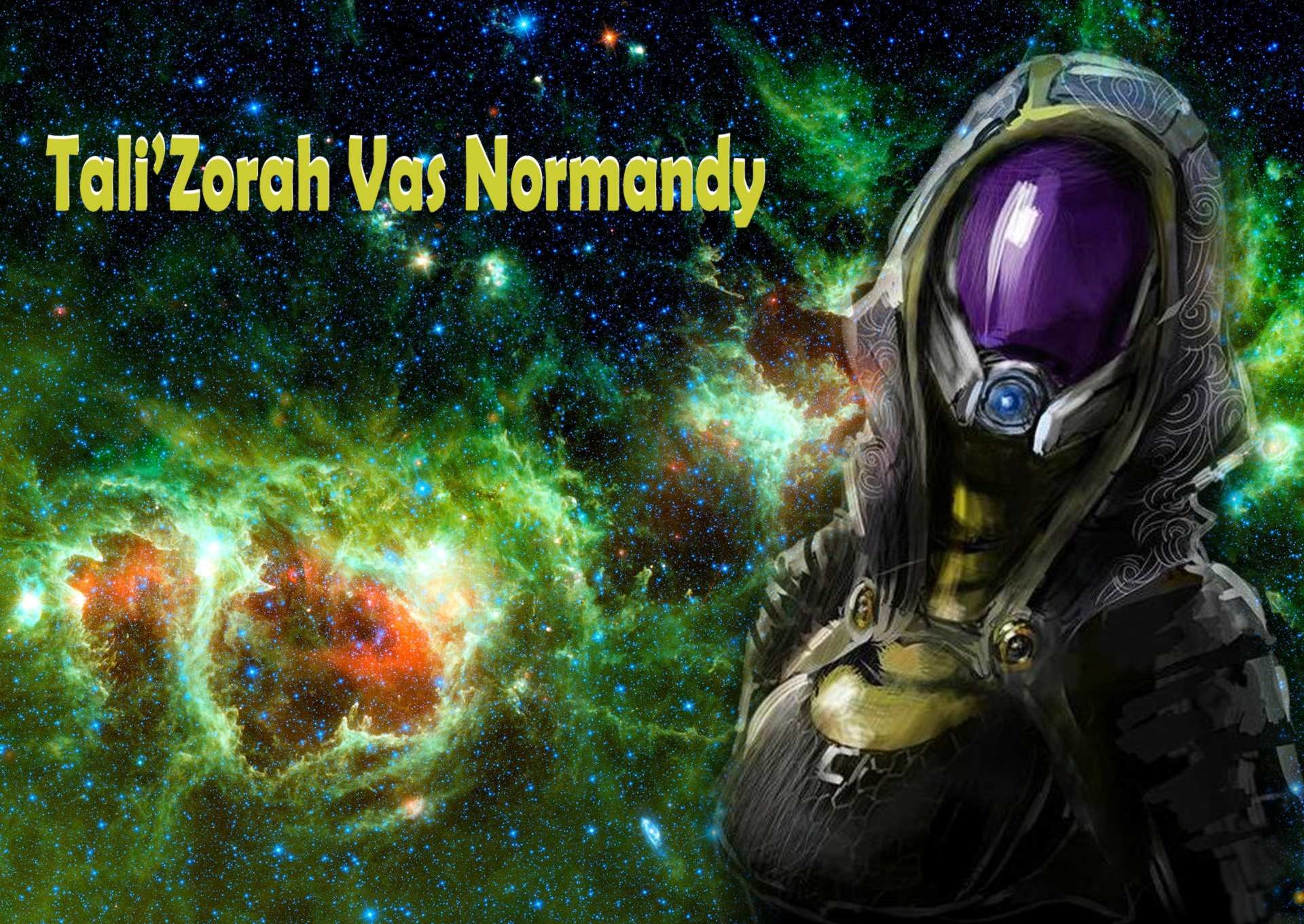 1920x1361 Tali Zorah Vas Normandy Wallpaper with the Heart and Soul Nebulae in  
