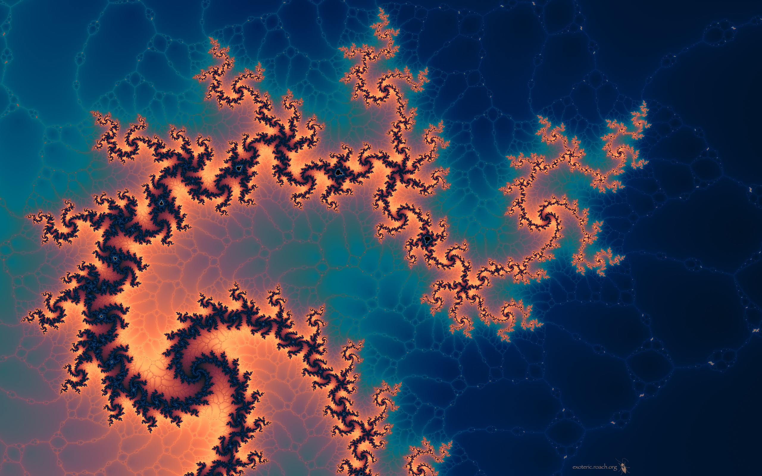 2560x1600 Abstract Fractal Structure Growing in Space
