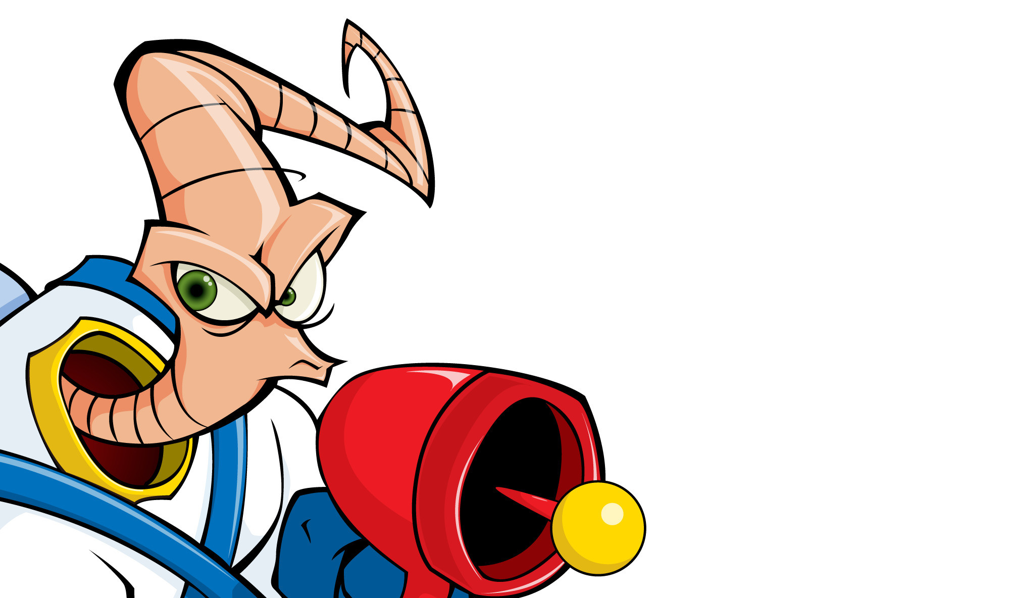 1998x1184 video Games, White Background, Gun, Worms, Earthworm Jim Wallpapers HD /  Desktop and Mobile Backgrounds