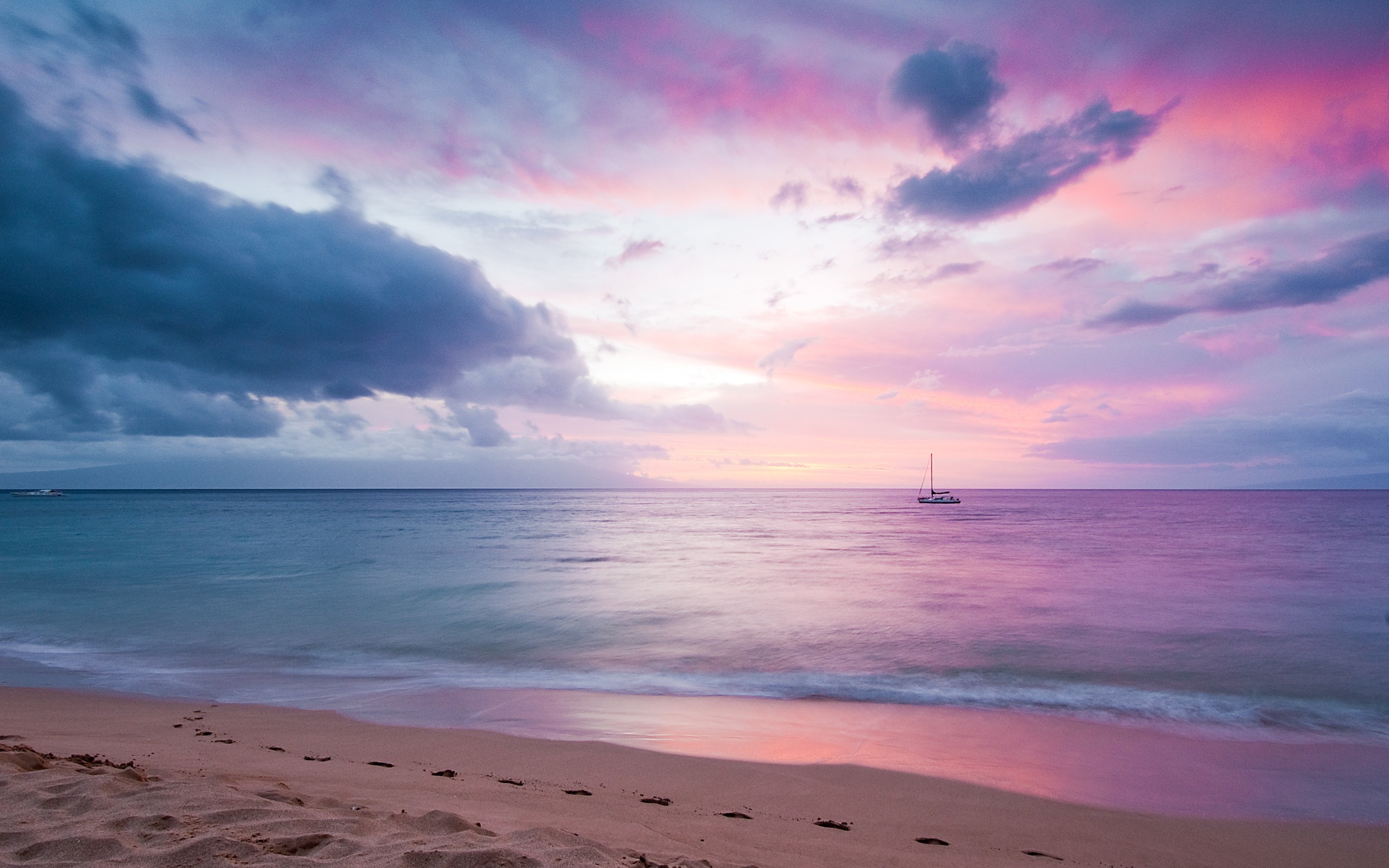 2560x1600 Twilight Island Beach Sunset