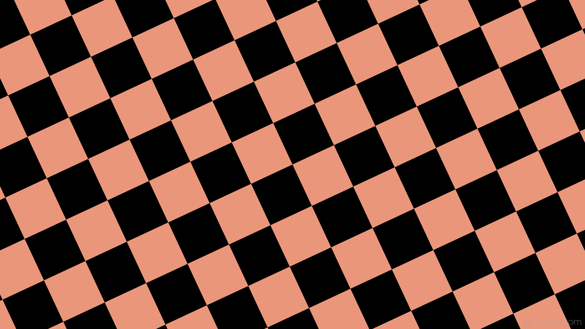 1920x1080 wallpaper red checkered black squares dark salmon #e9967a #000000 diagonal  25Â° 150px
