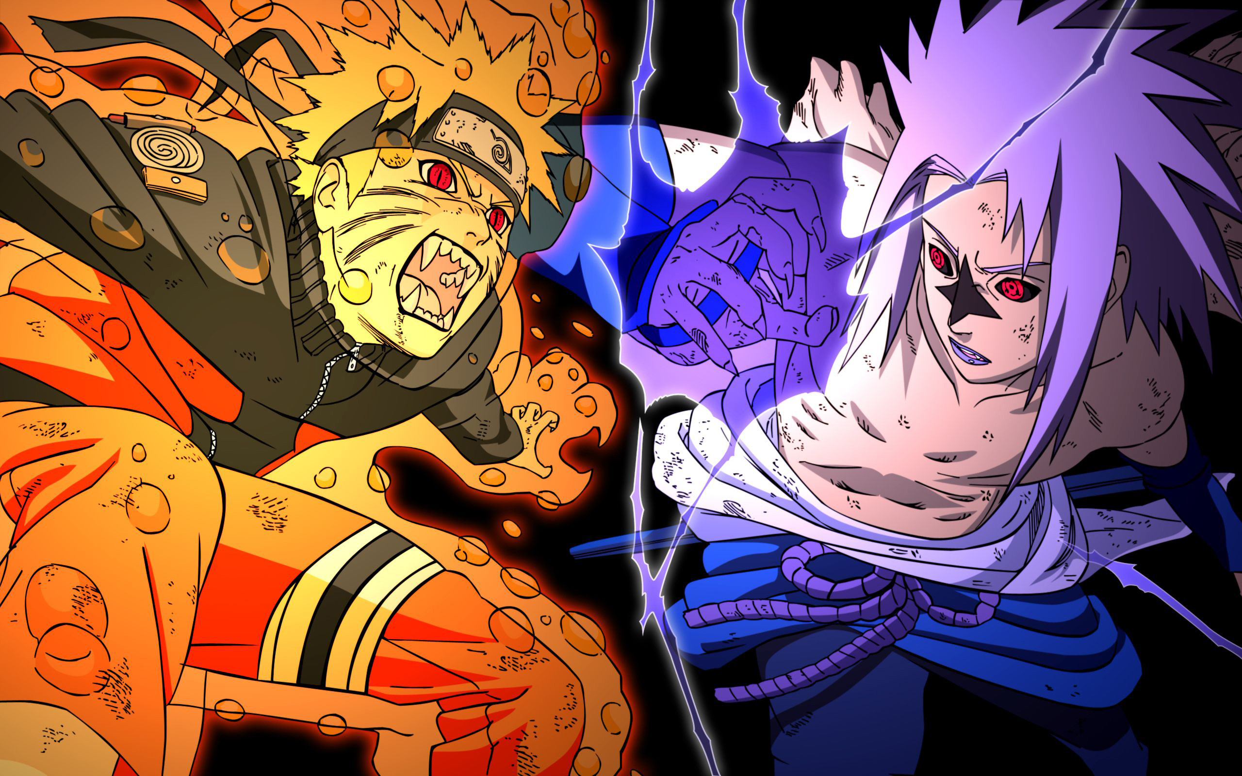 2560x1600 ... Naruto vs Sasuke HD Wallpaper 
