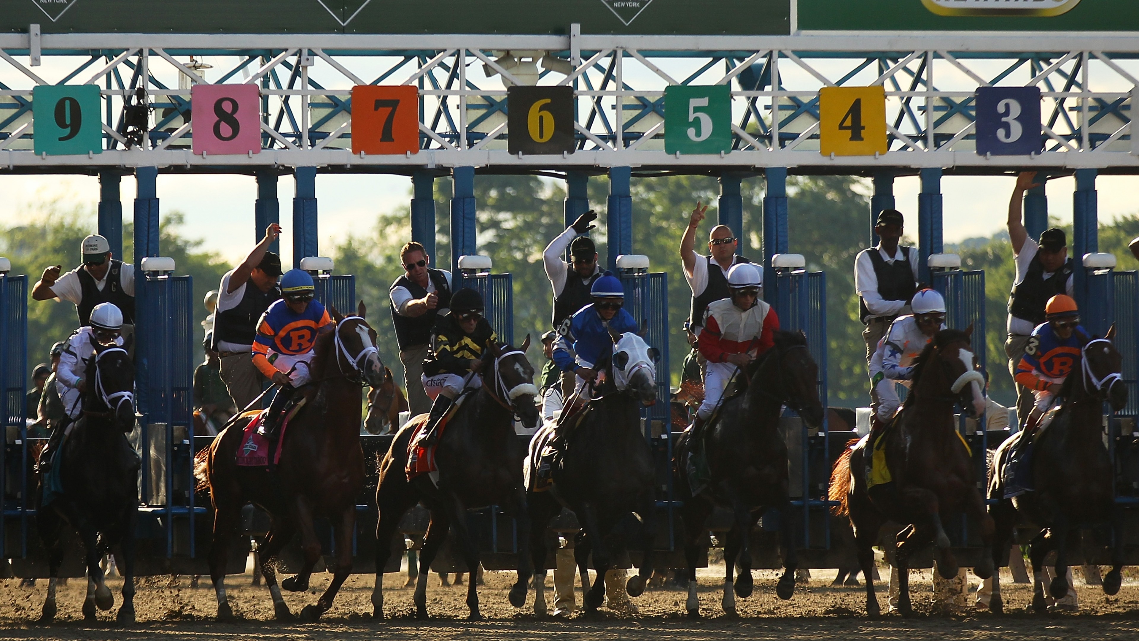 3840x2160  Wallpaper belmont stakes, horse racing, competition
