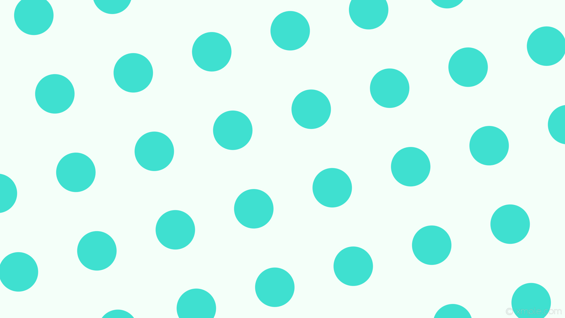 1920x1080 wallpaper dots polka spots white blue mint cream turquoise #f5fffa #40e0d0  105Â° 134px