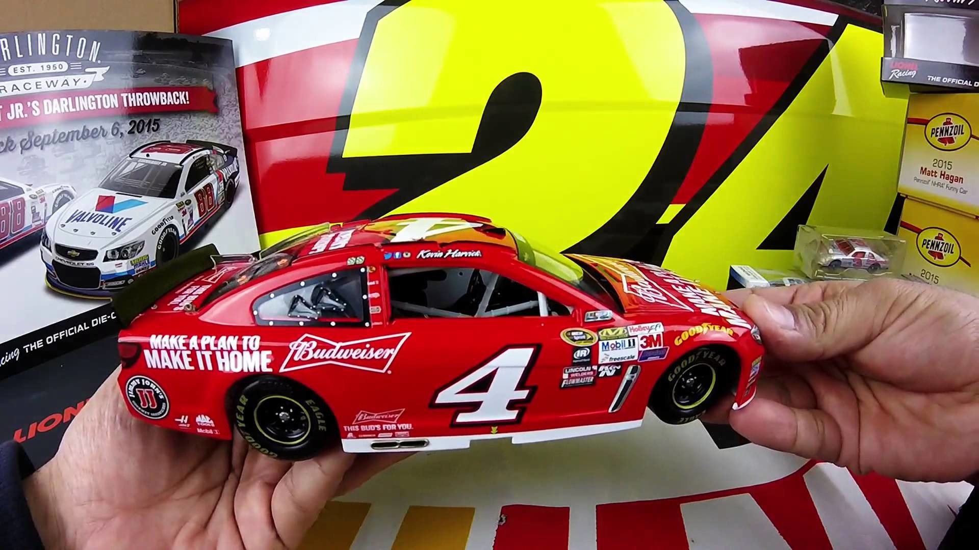 1920x1080 Unbxoing the 2015 Kevin Harvick #4 Make a Plan 1/24 NASCAR Diecast - YouTube