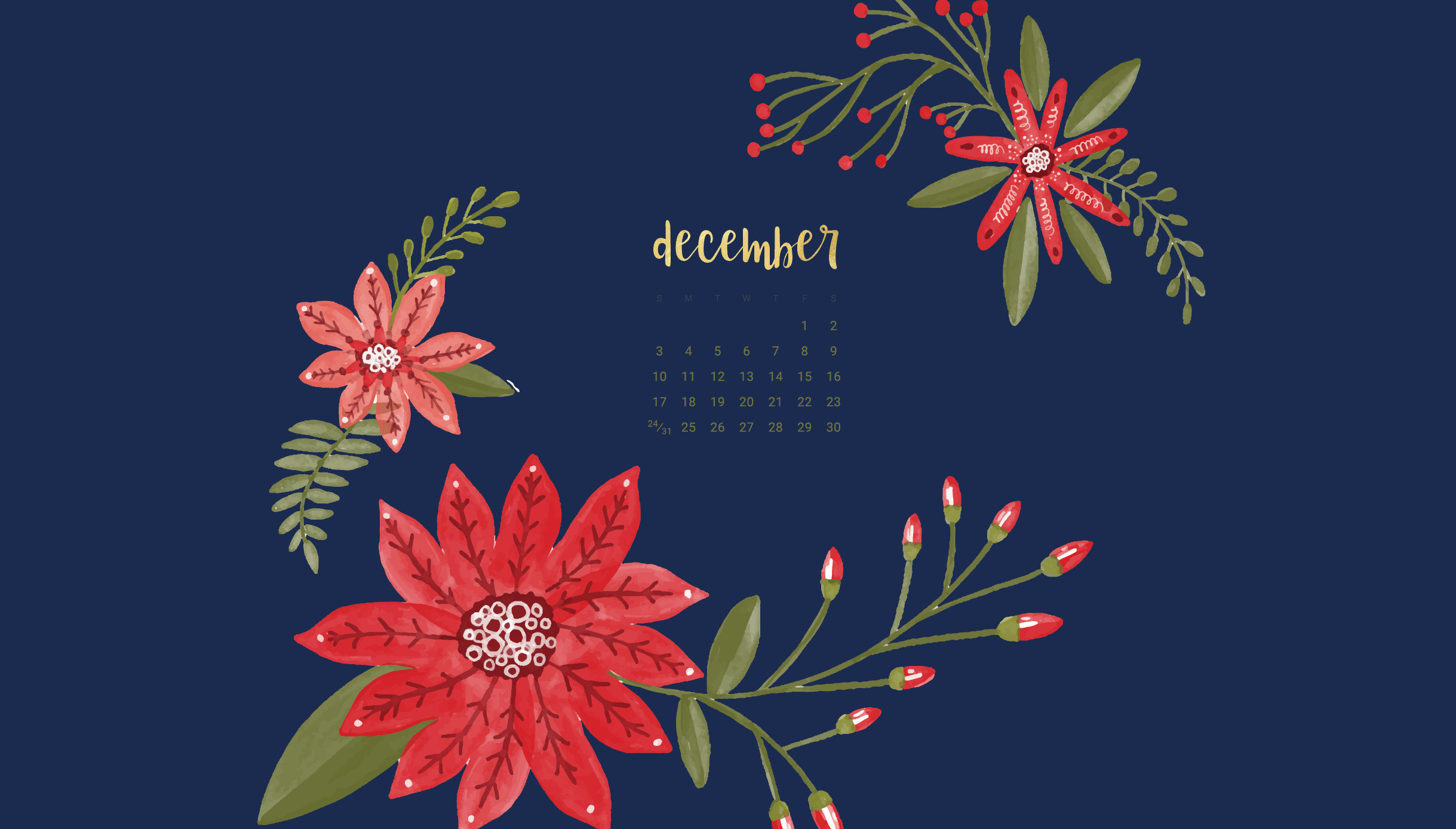 2438x1388 Oh So Lovely Blog shares 6 FREE December 2017 desktop and smart phone  wallpapers in both