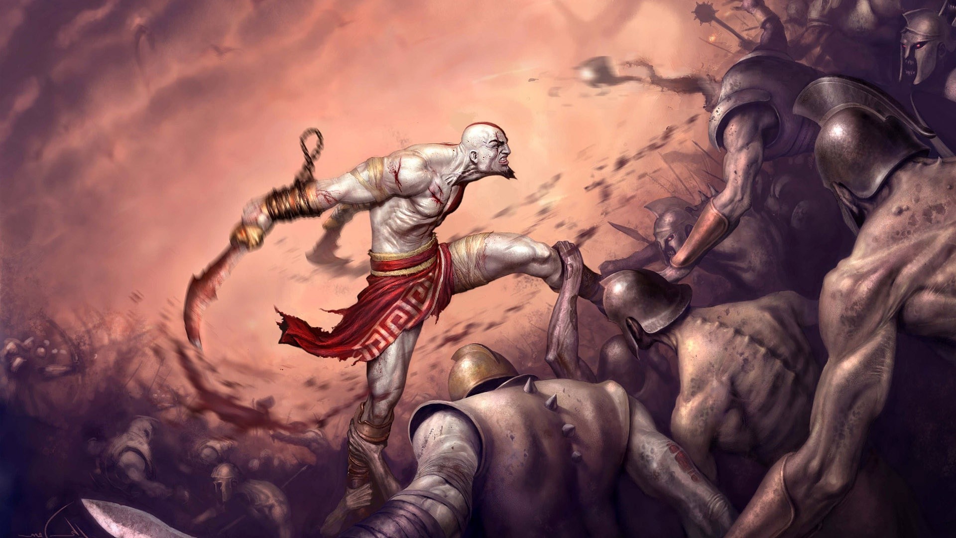 1920x1080 Kratos - God Of War HD Charming Wallpaper 800x480 wallpaper