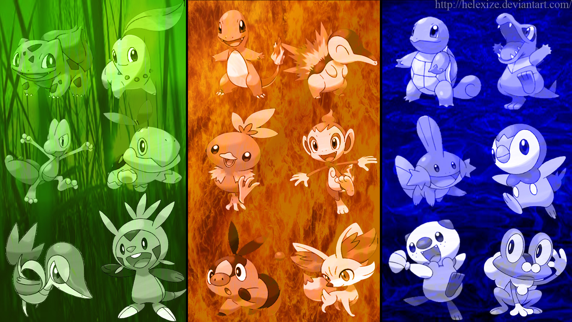 1920x1080 ... Pokemon: All Starters Wallpaper(generation 1-6) by EfoSxD