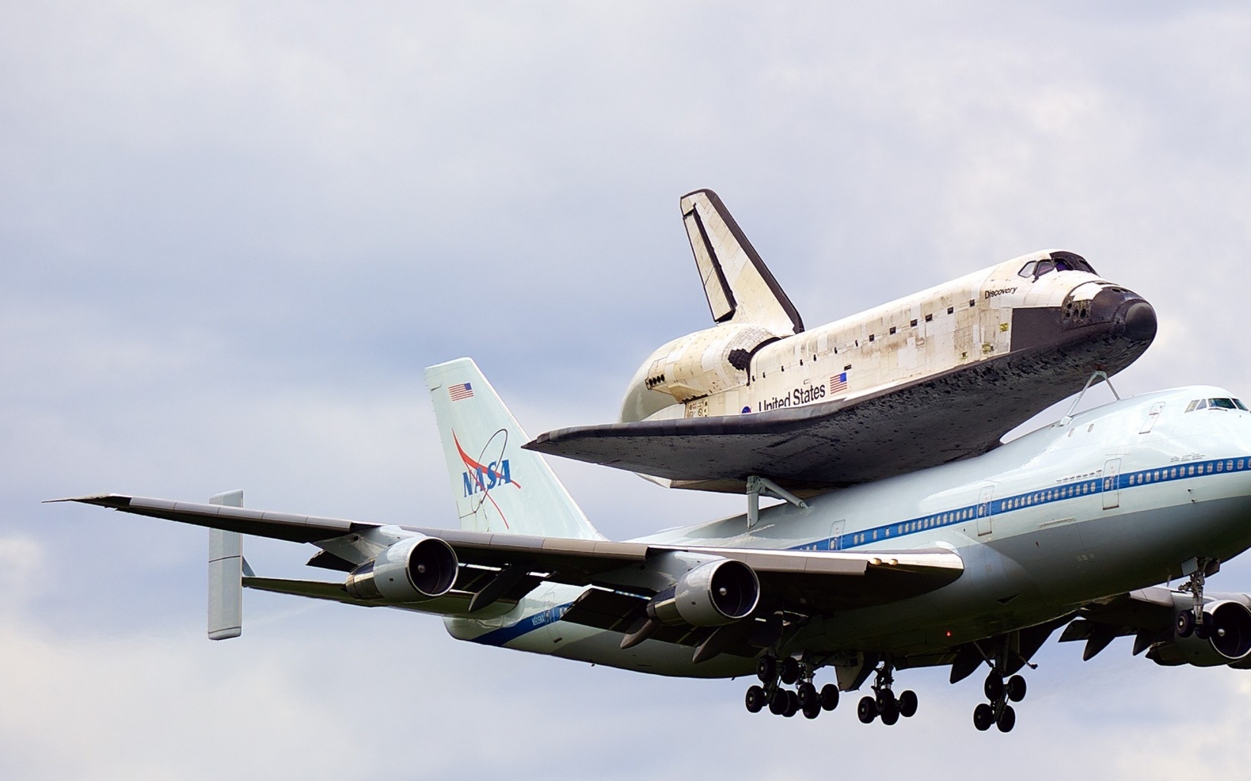 2560x1600 airplanes nasa space shuttle discovery aviation boeing 747 2560x1024  wallpaper Art HD Wallpaper
