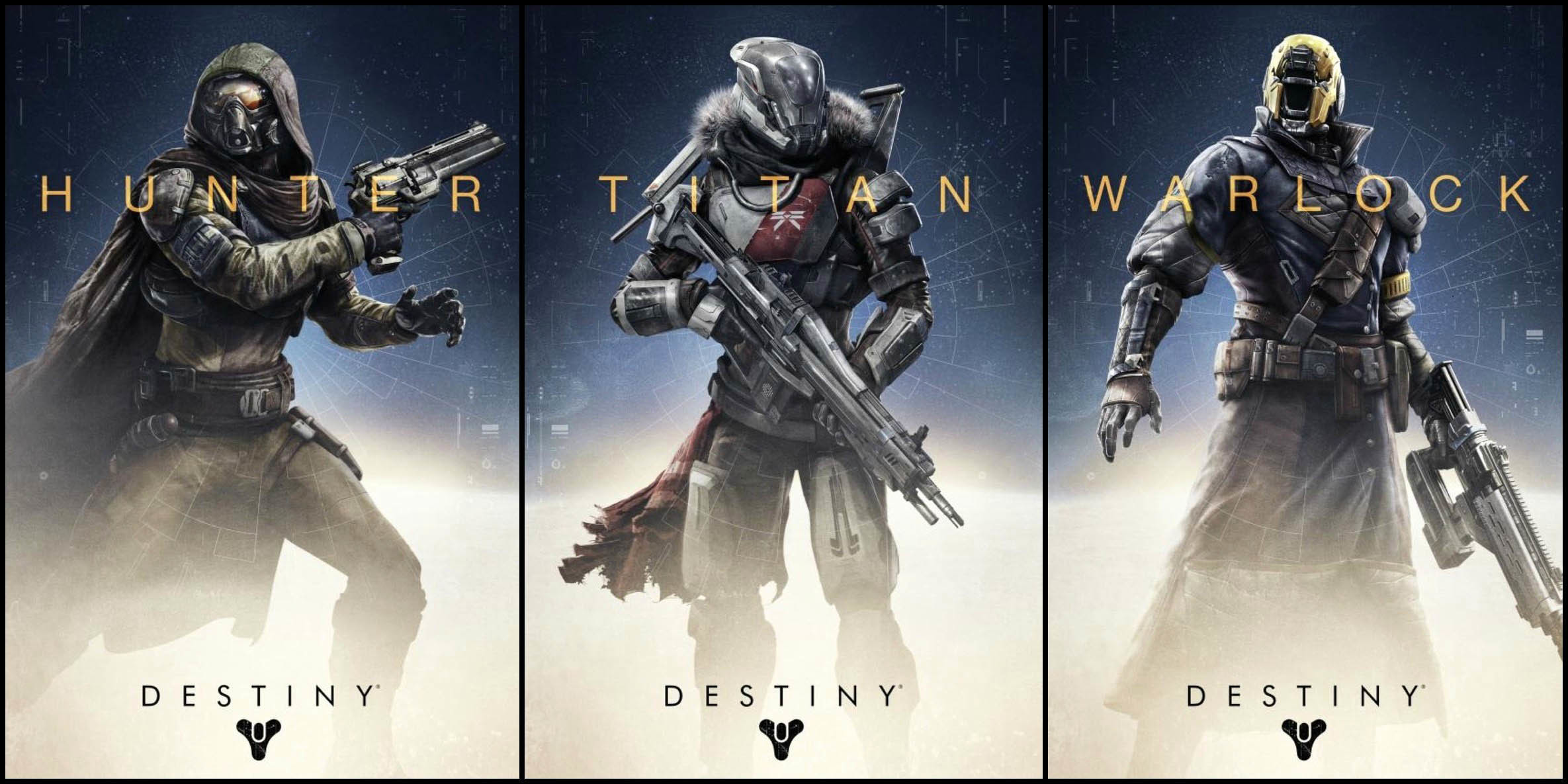 2370x1185 Destiny Classes: Hunter, Titan & Warlock  wallpaper