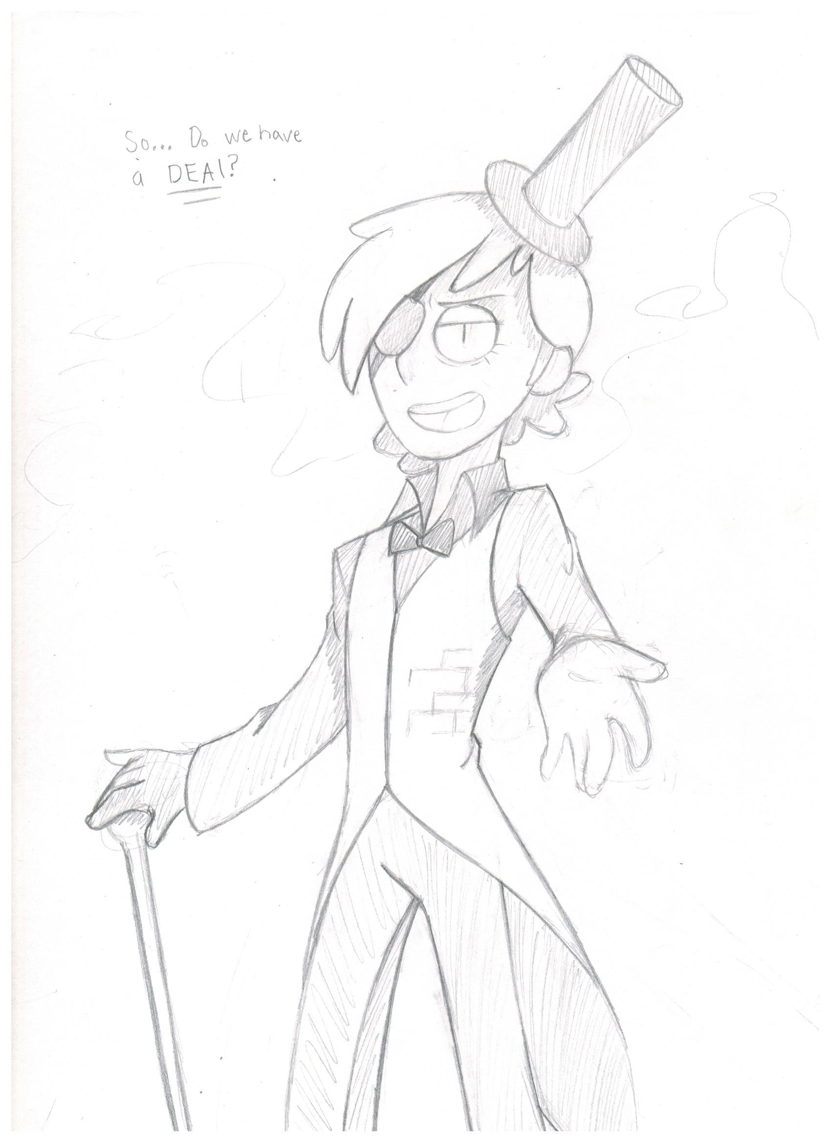 1700x2338 ... Make a deal with Human Bill Cipher- sketch by Proxamina