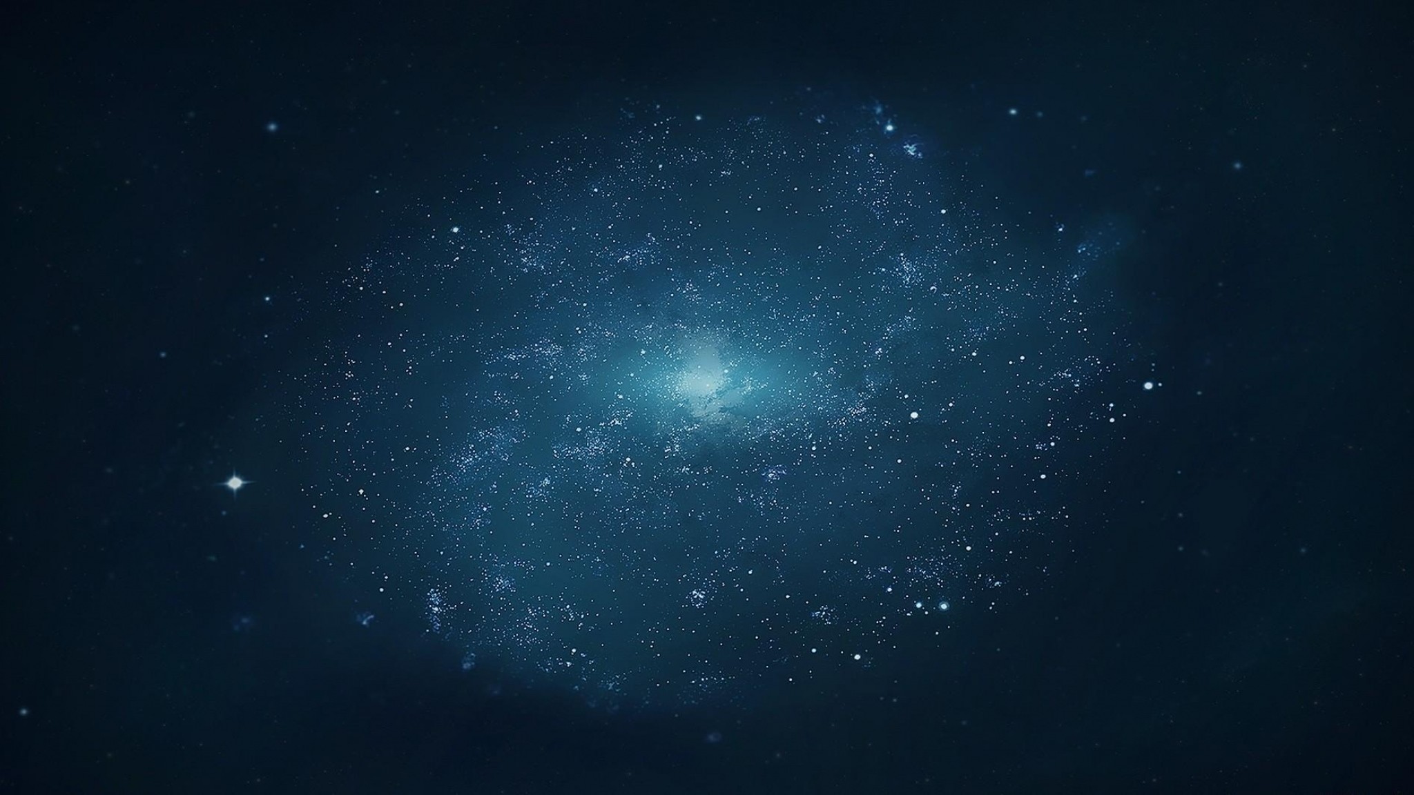 2048x1152 Preview wallpaper universe, galaxy, stars, light 