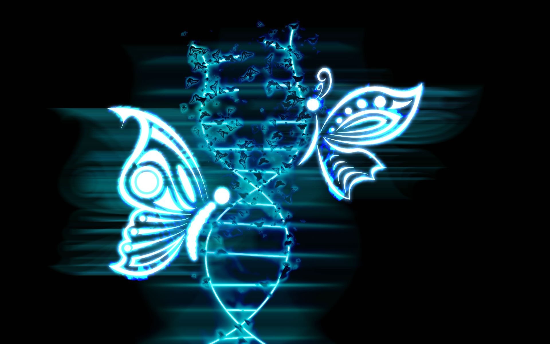 1920x1200 Dna 3-d Structure Molecule Pattern Abstraction Genetic Psychedelic  Butterfly Wallpaper At 3d Wallpapers