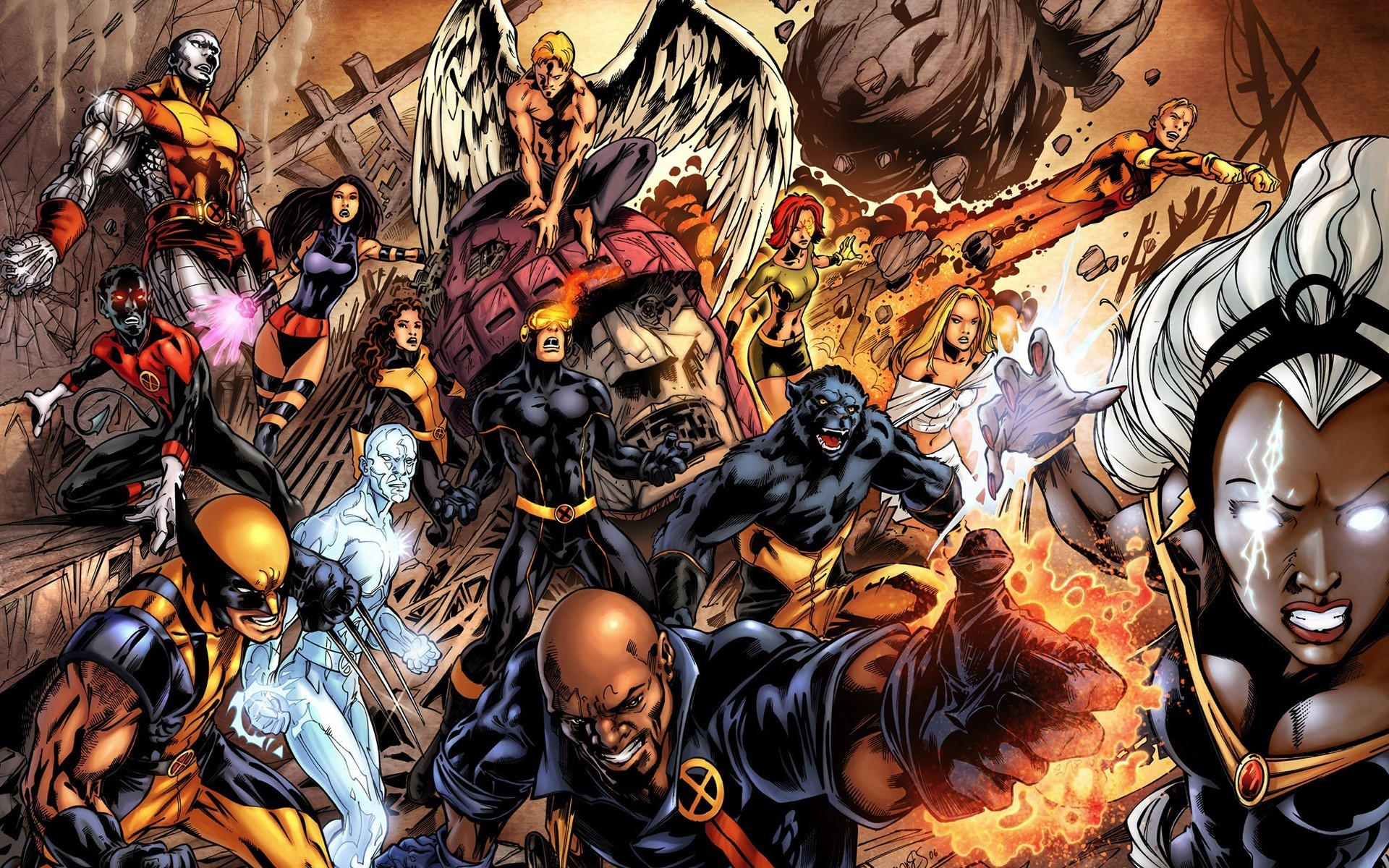 1920x1200  Comics - X-Men Cyclops (Marvel Comics) Nightcrawler (Marvel  Comics)