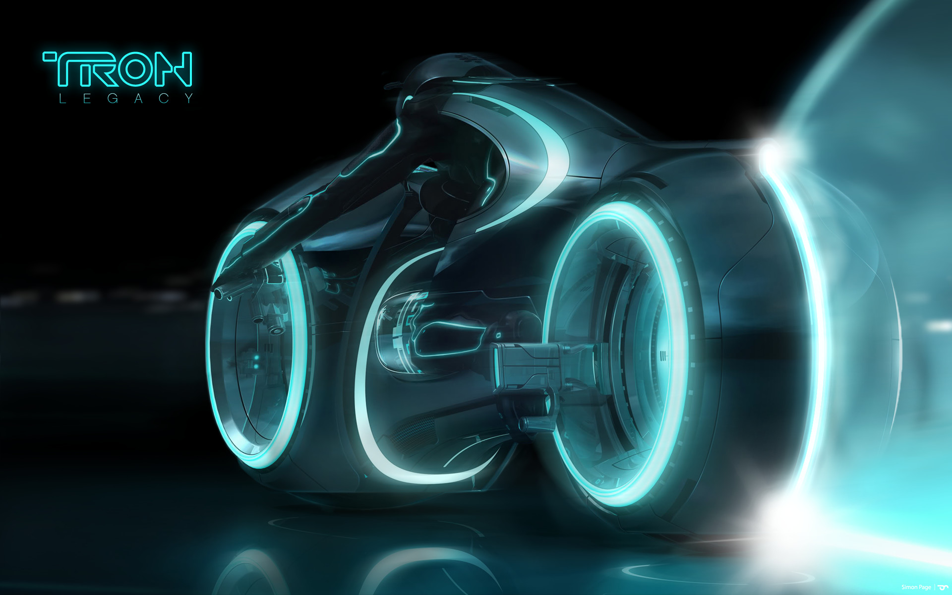 1920x1200 Blue Light Cycle from Tron: Legacy wallpaper - Click picture for high  resolution HD wallpaper