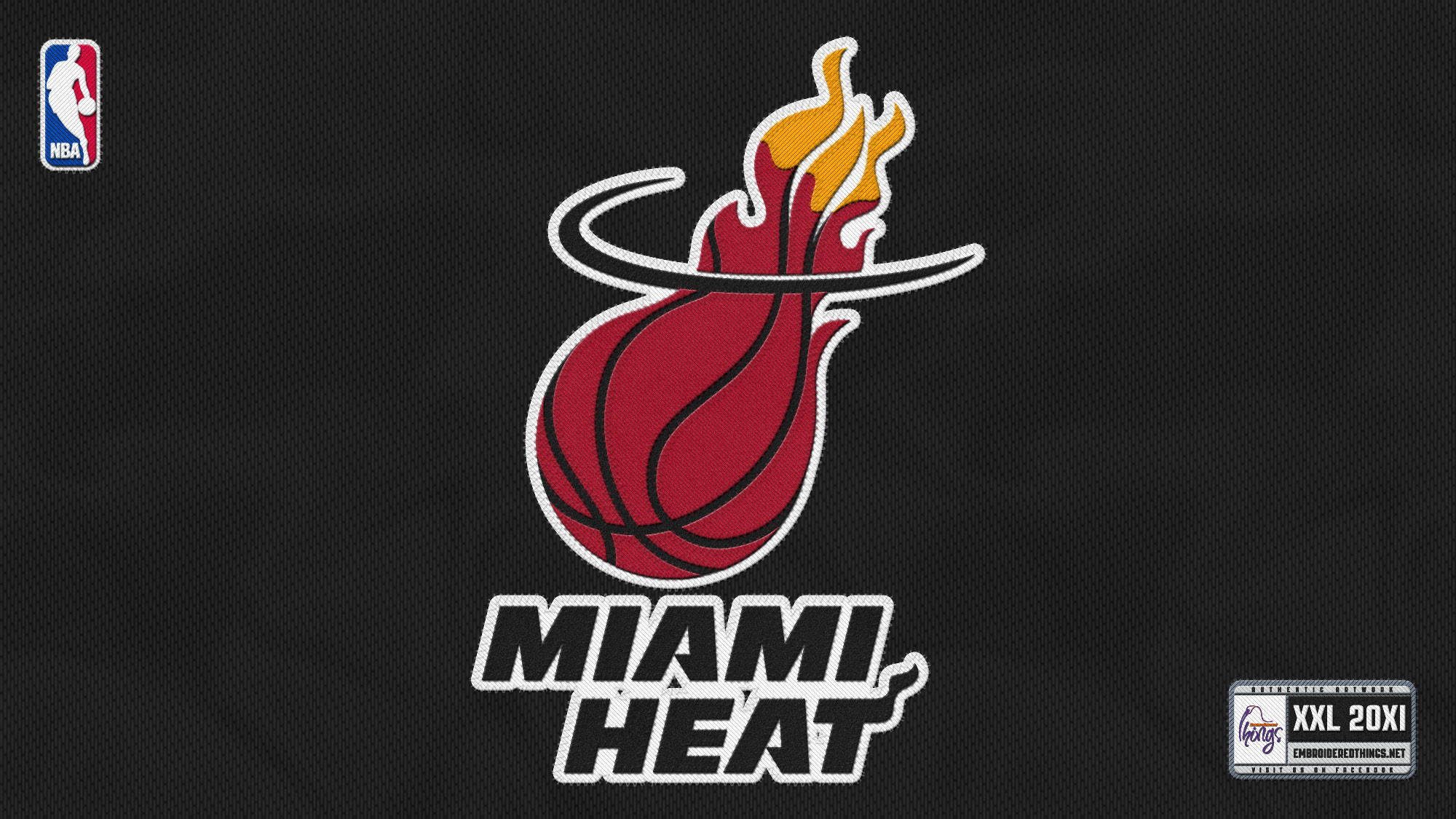 2000x1125 NBA Team Logo Miami Heat Dark Wallpaper HD 2013 Background Desktop 