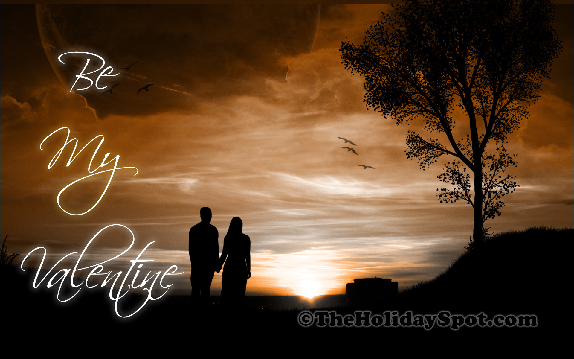1920x1200 High Definition Valentines Day Wallpaper of a couple walking together