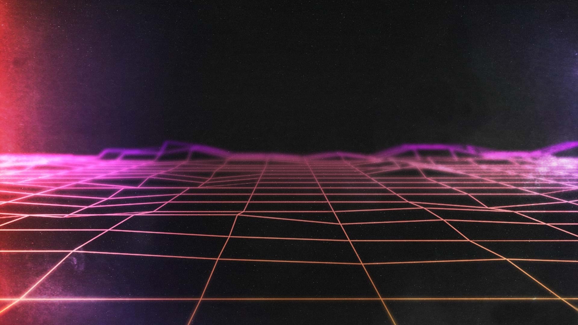 1920x1080 General  neon synthwave grid