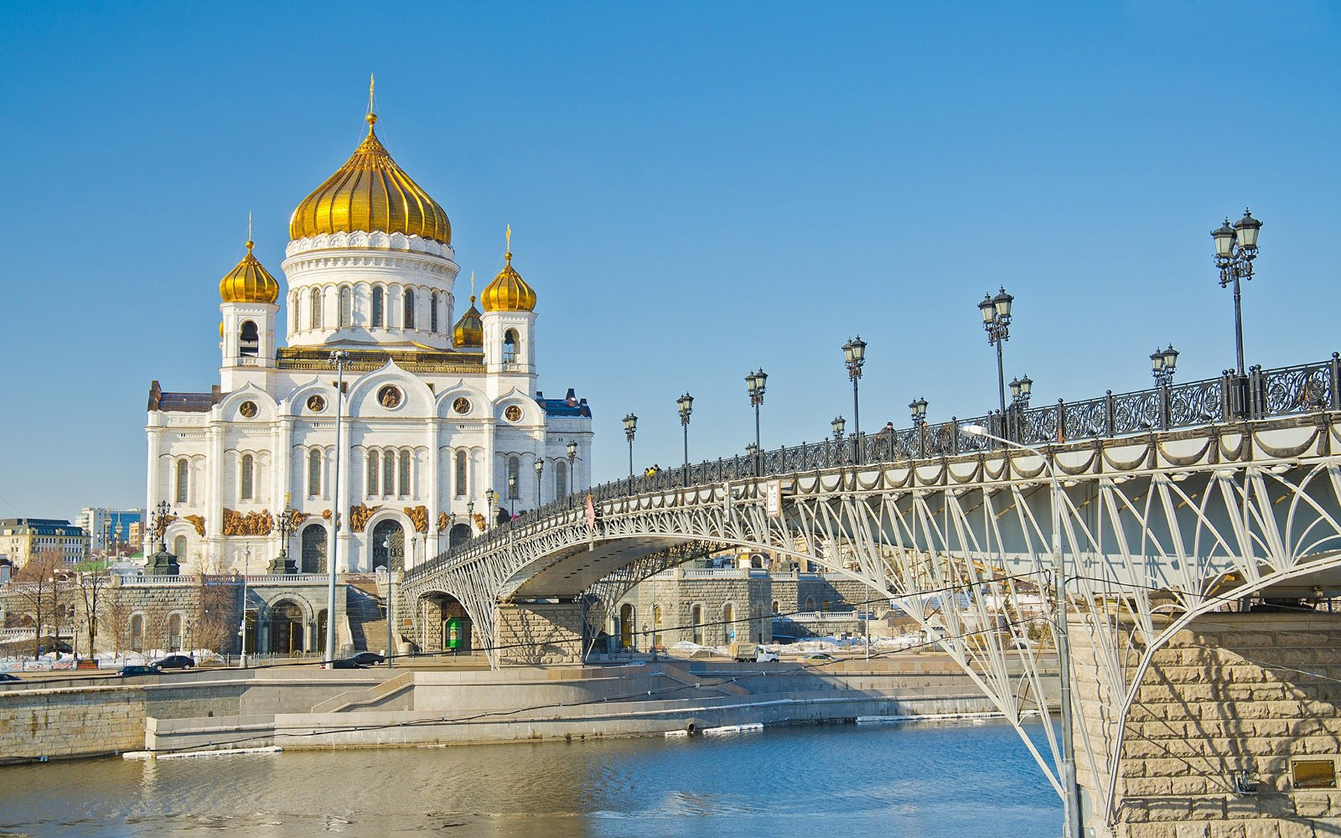 1920x1200 Cathedral Of Christ The Saviour, Moscow, Russia Wallpaper