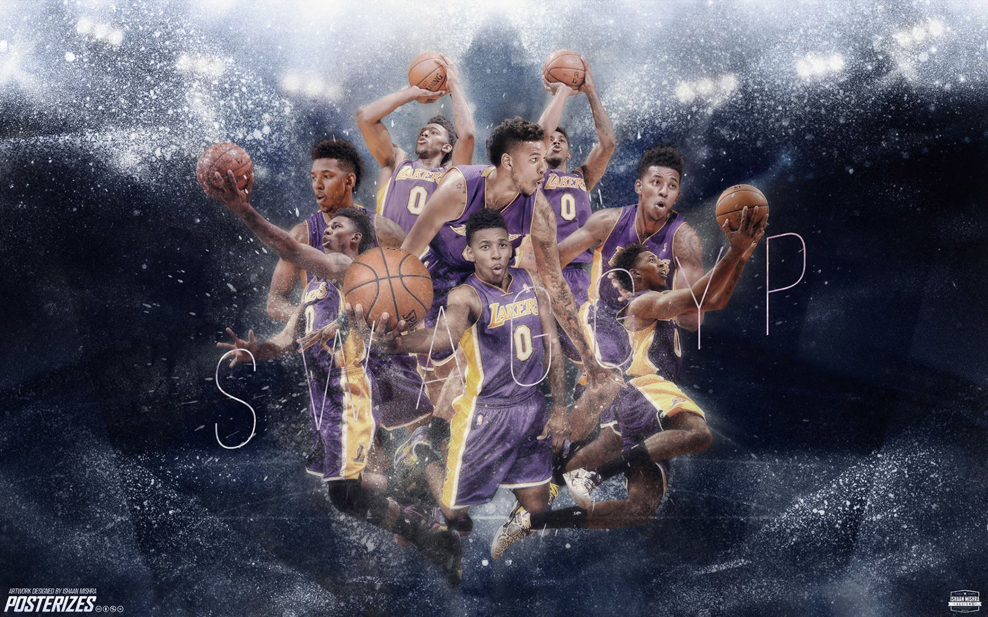 1920x1200 Nick Young LA Lakers 2014-2015 Wallpaper