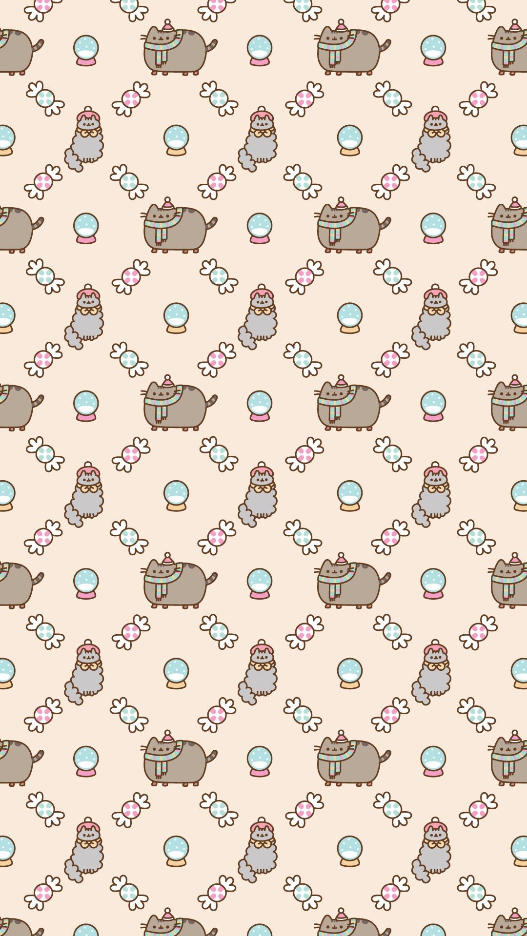 1080x1920 Android Free Pusheen Christmas Wallpaper