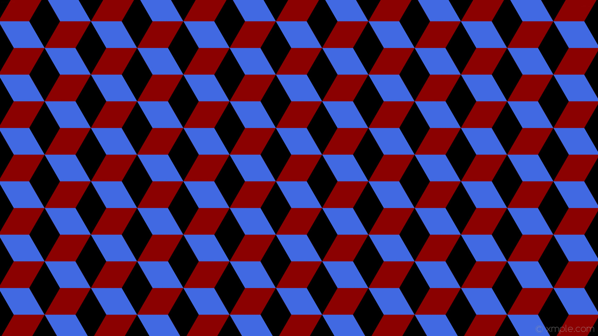 1920x1080 wallpaper blue 3d cubes red black dark red royal blue #8b0000 #4169e1  #000000