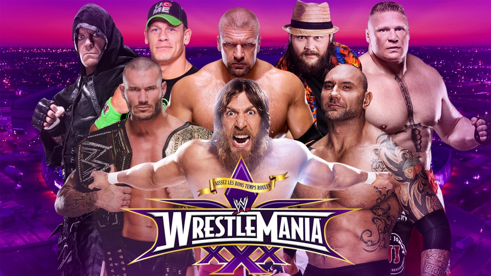 1920x1080 Since WWE doesn't have an official Wrestlemania 30 Wallpaper, I decided to  make my own ...