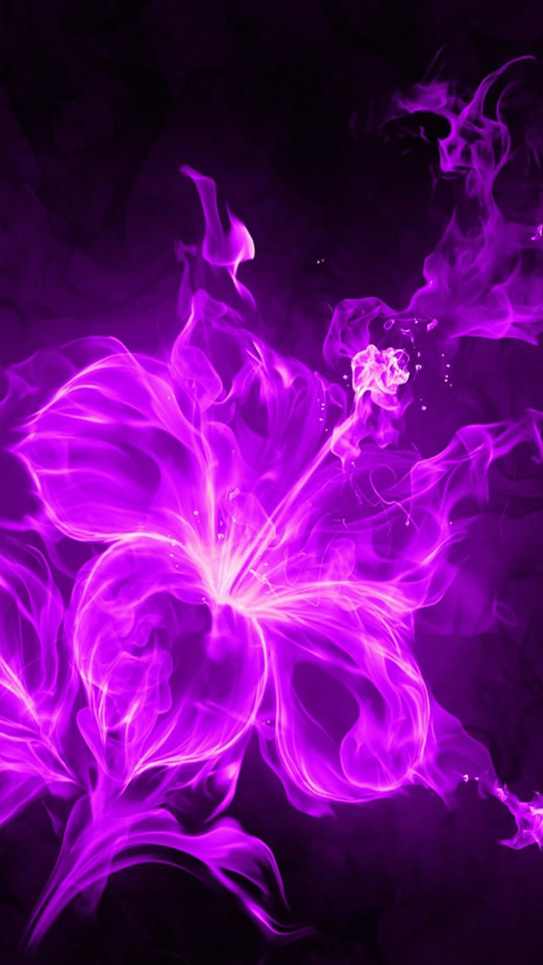 1080x1920 Purple Flower Art Wallpaper iPhone 