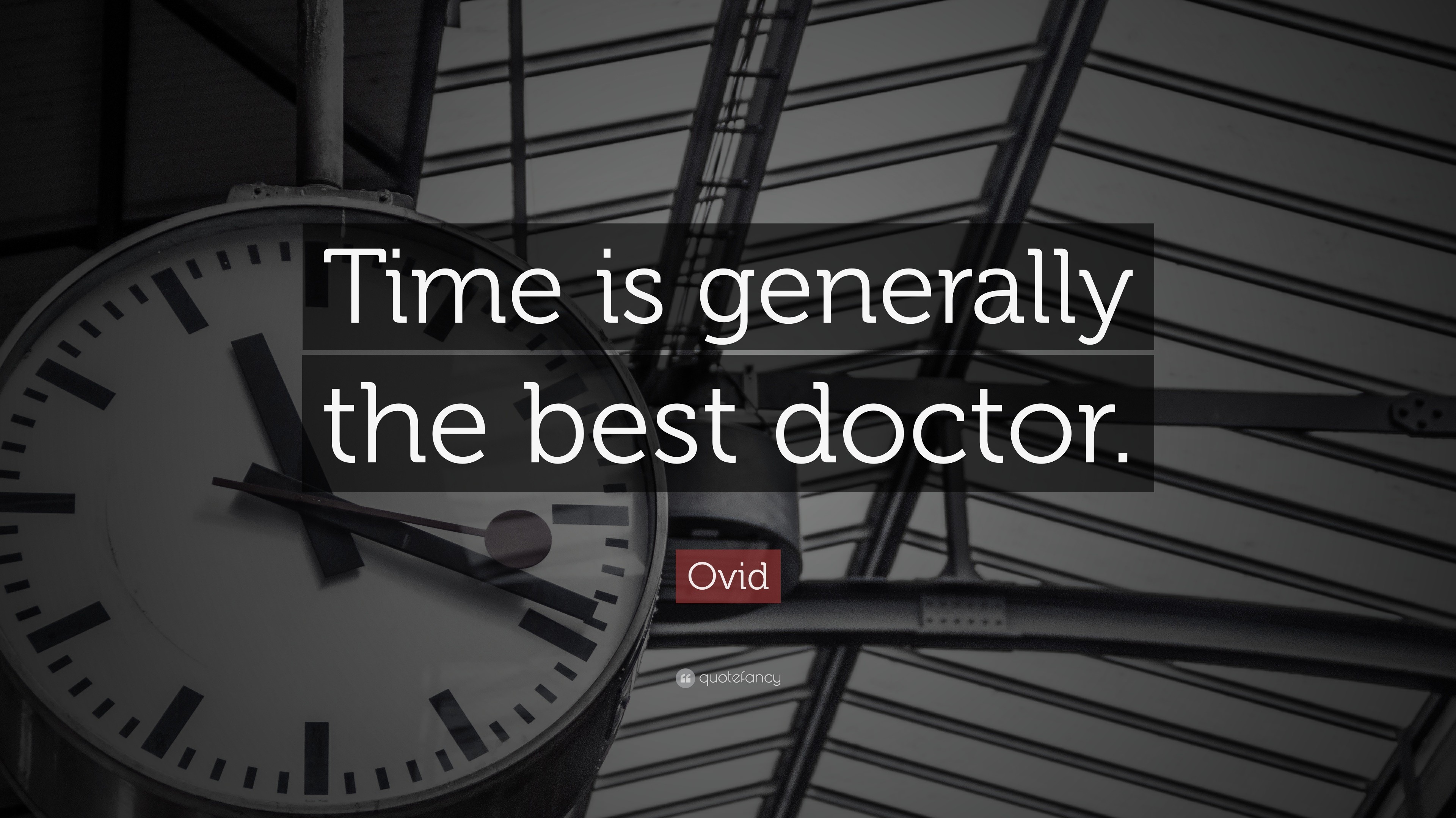 3840x2160 Ovid Quote: “Time is generally the best doctor.”