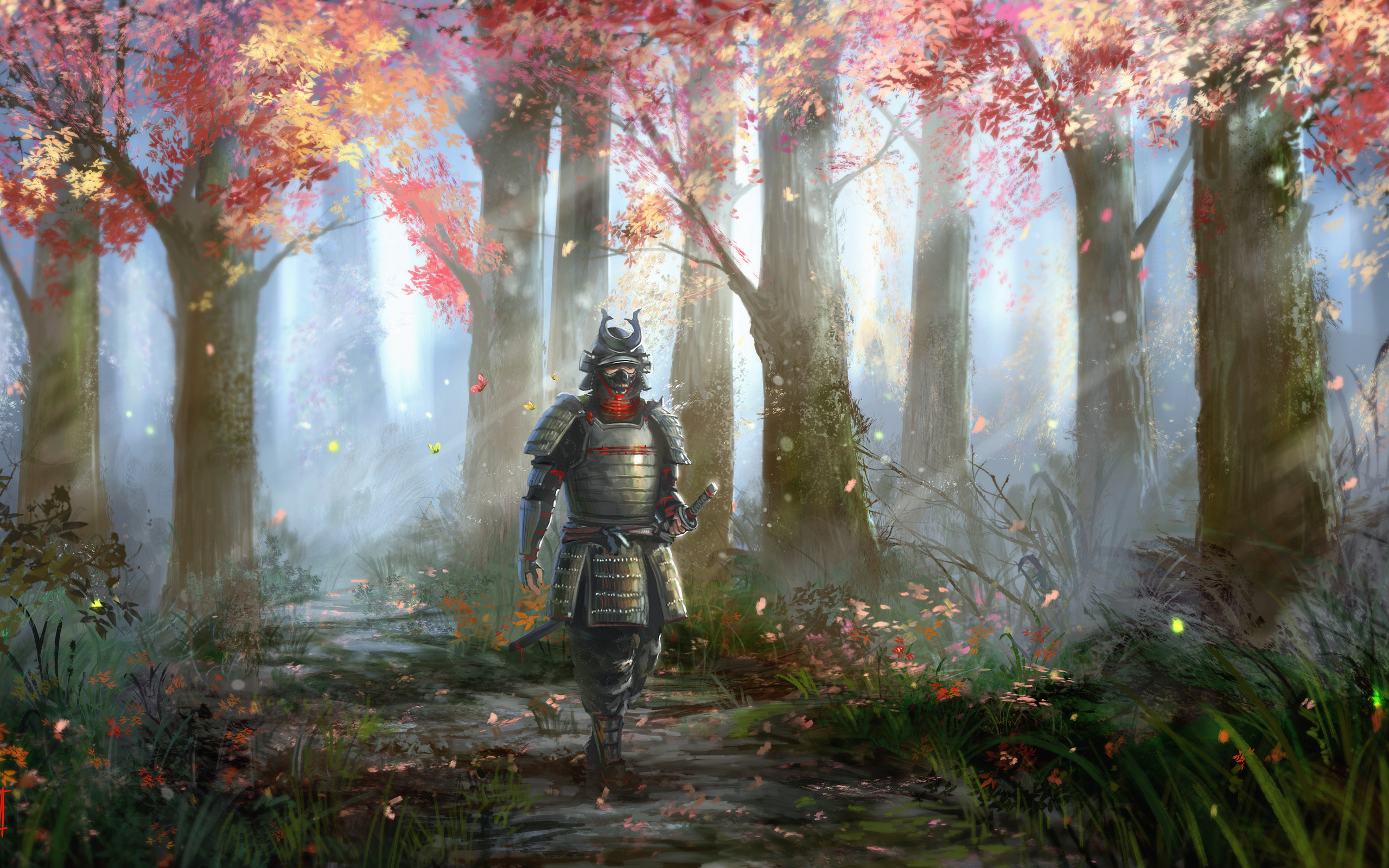 2560x1600 Fantasy - Samurai Wallpaper