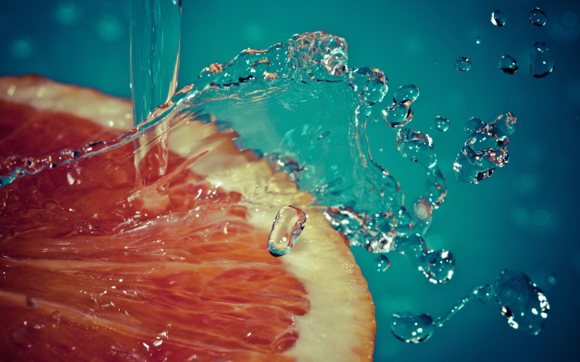 1920x1200 Macro Oranges Slow Motion Splashes Water