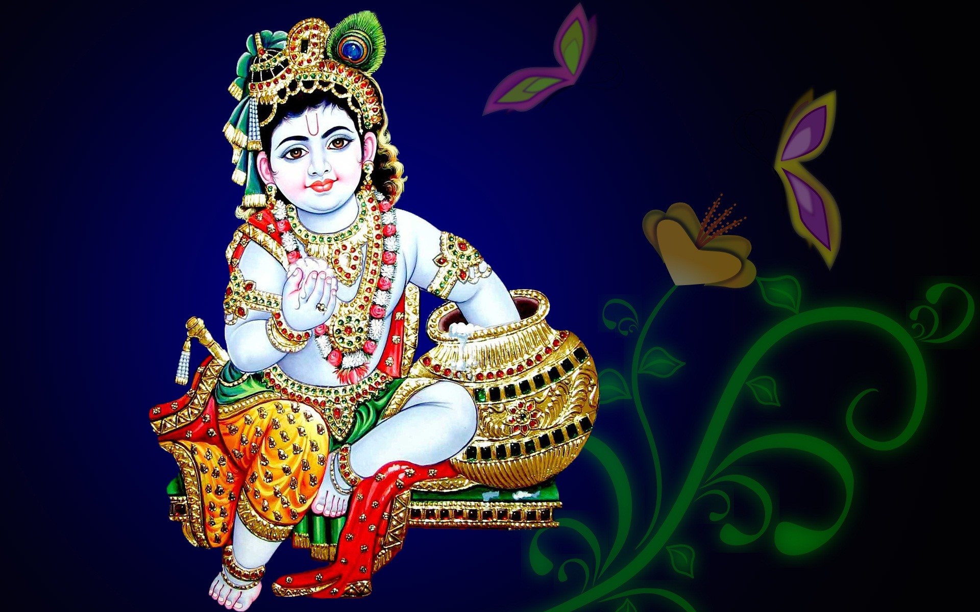 1920x1200 Download Happy Krishna Janmashtami HD Wallpaper