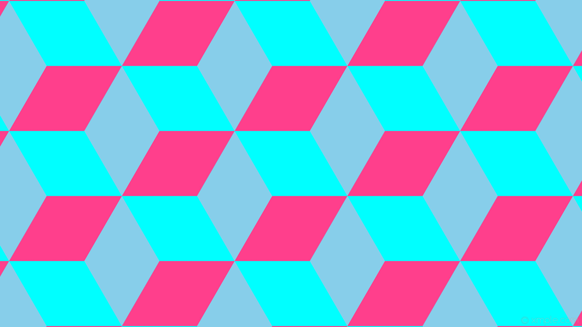 1920x1080 wallpaper 3d cubes pink blue aqua cyan sky blue #00ffff #87ceeb #ff3e8c 150