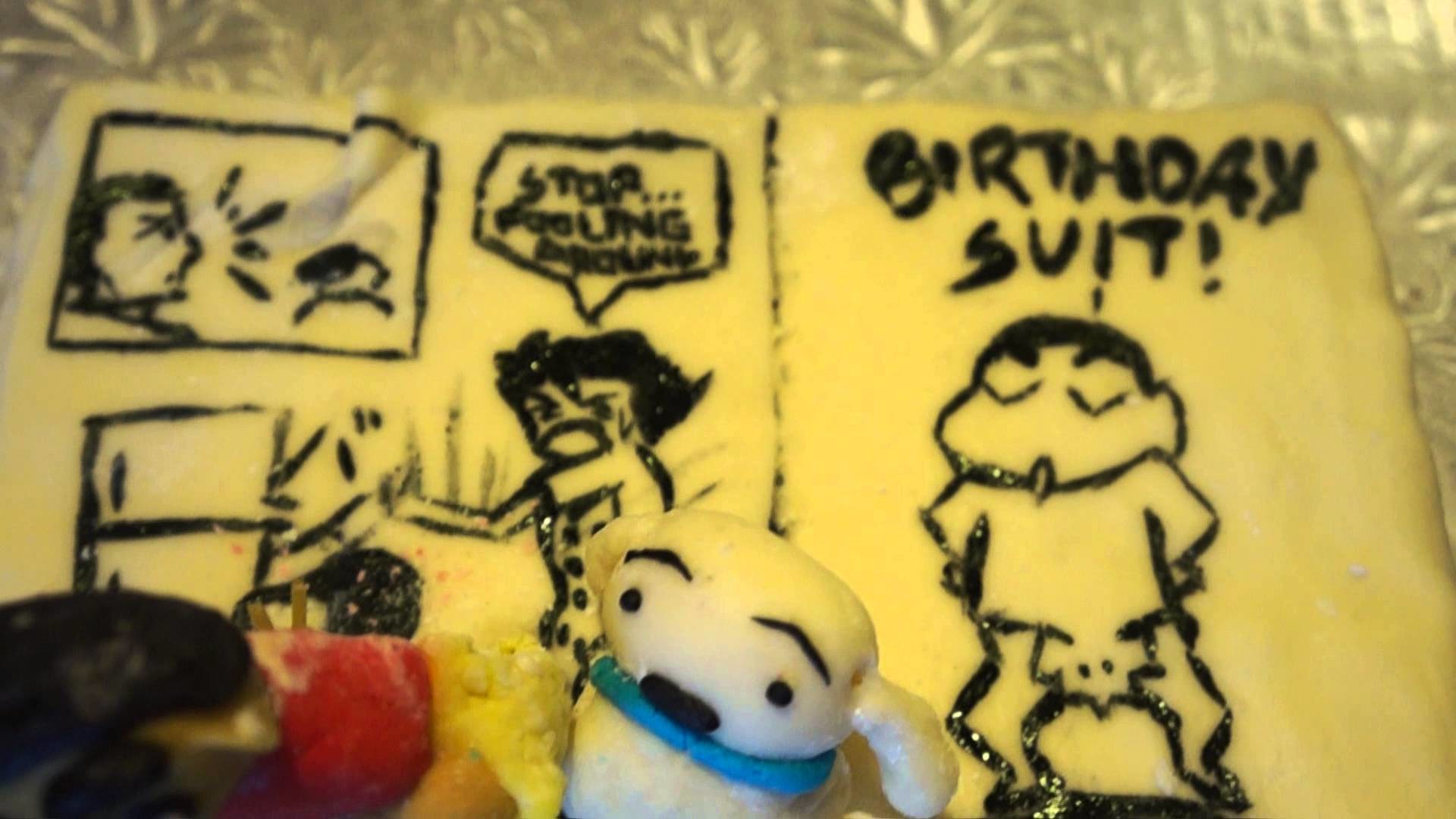 1920x1080 Shin Chan è¡ç¬å°æ° Birthday Cake