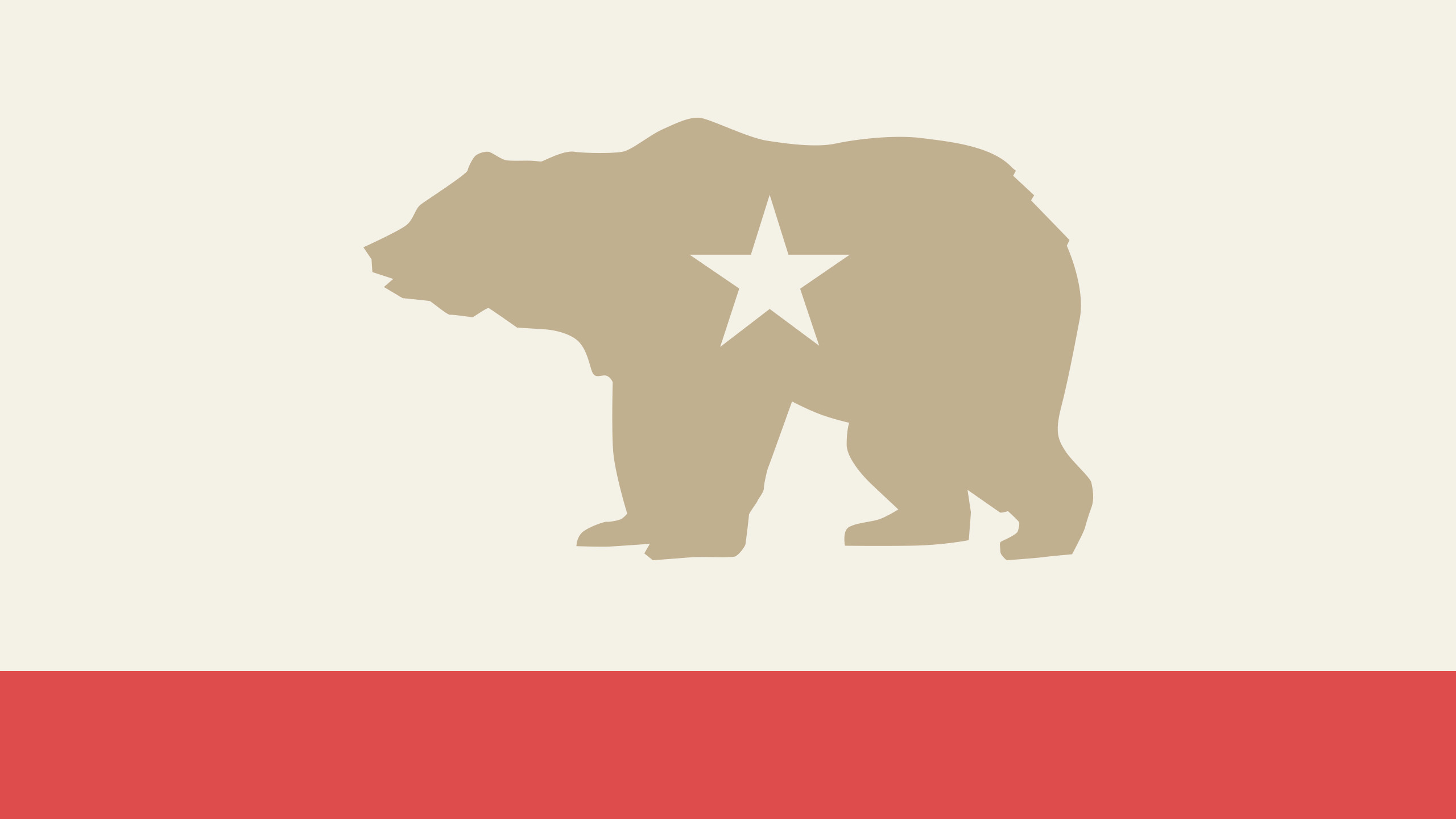 2560x1440 California State Flag Wallpaper