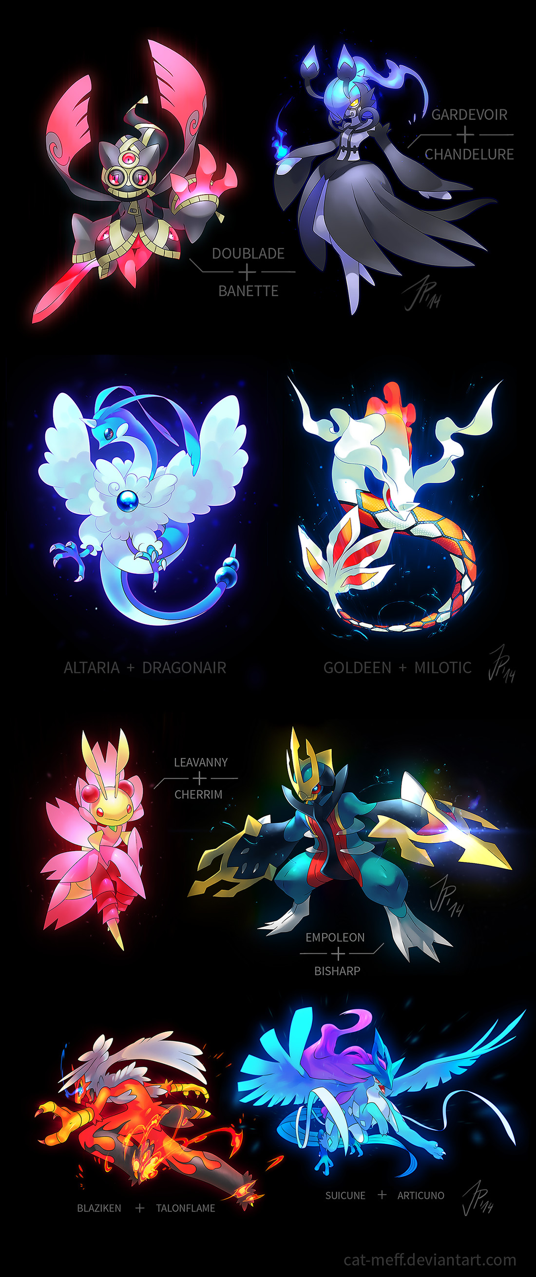 1100x2618 Some amazingly gorgeous pokemon redesigns and fusions