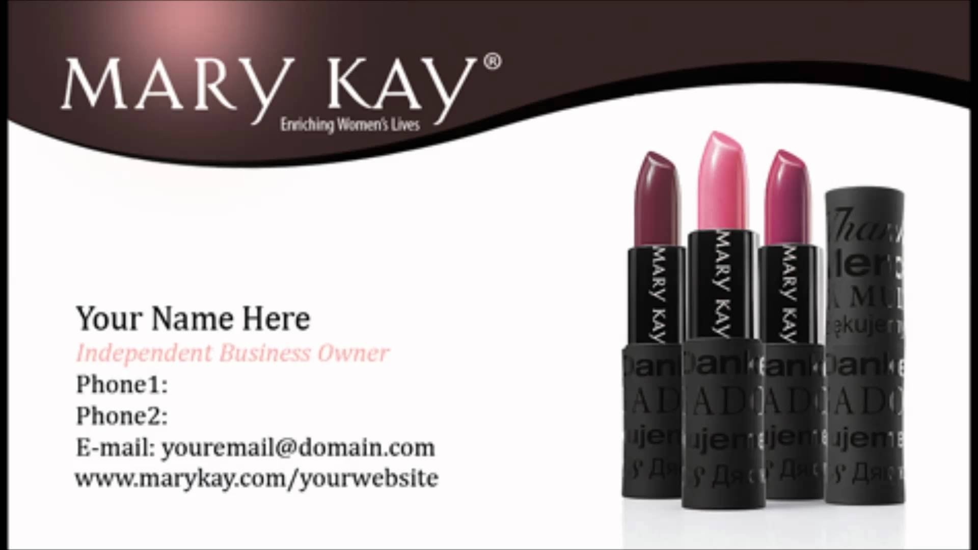 1920x1080 Mary Kay Business Cards Templates - Youtube inside Mary Kay Business Cards  Templates Free
