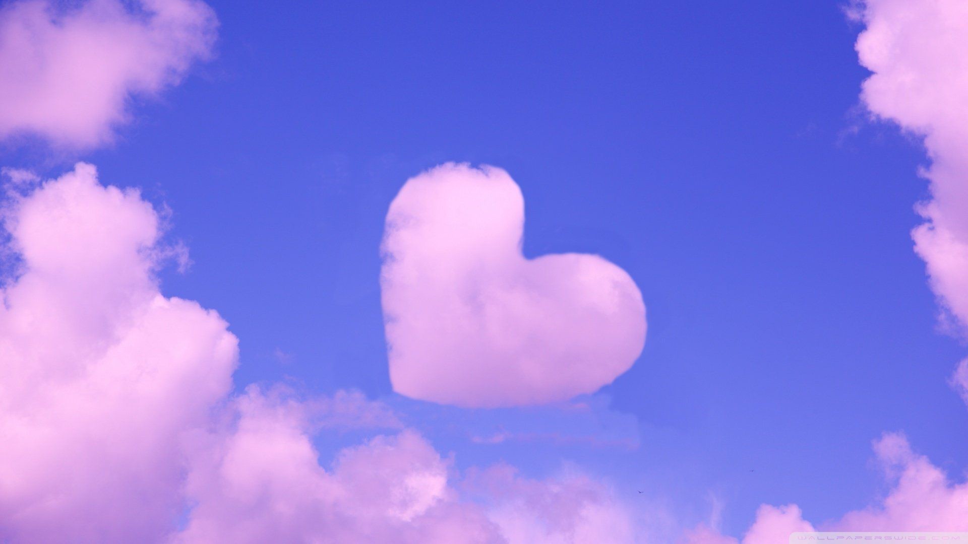 1920x1080 Free Pink Cotton Candy Heart Cloud Sky Creative Commons (yes, it& edited)