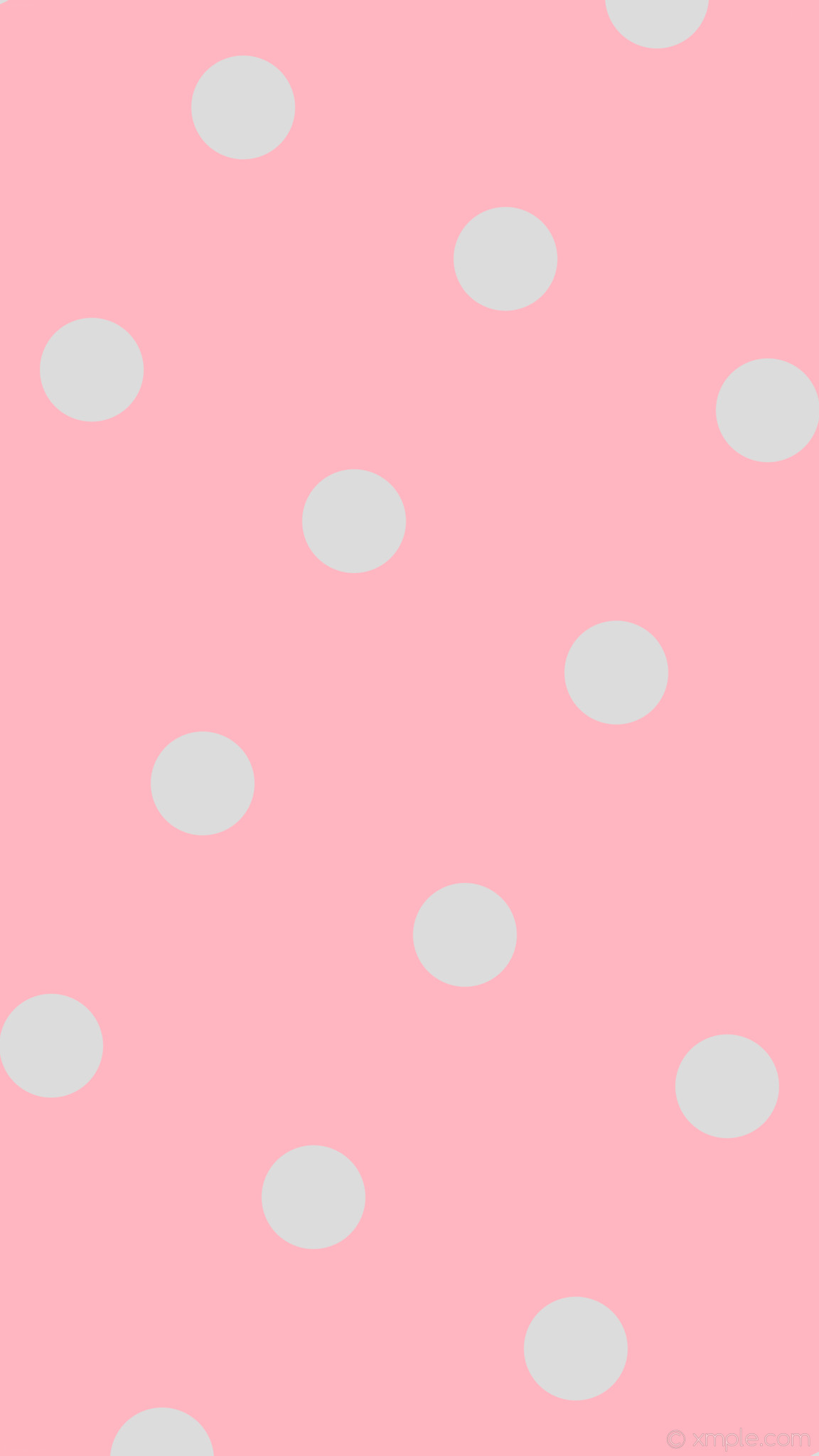 1152x2048 wallpaper pink polka dots spots grey light pink gainsboro #ffb6c1 #dcdcdc  150Â° 146px