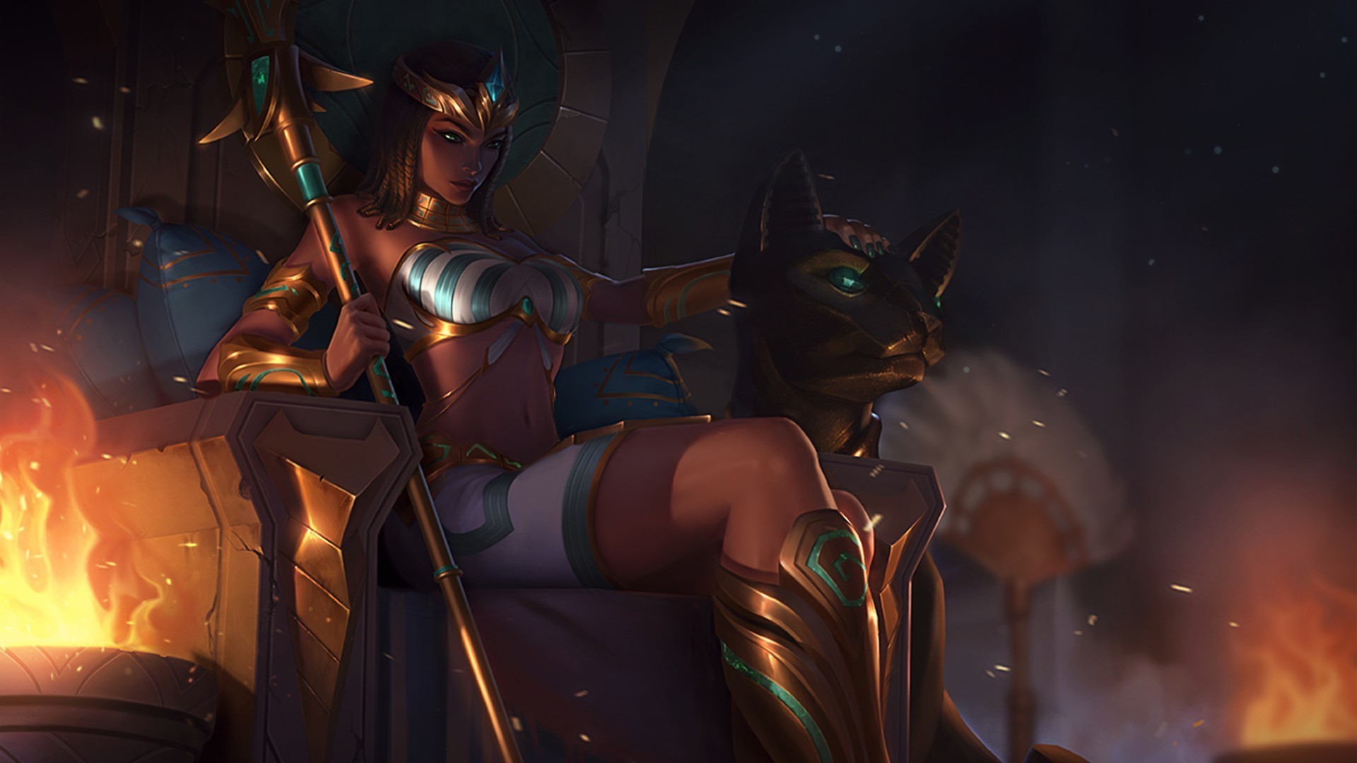1920x1080 nidalee league of legends pharaoh league of legends cat spear Wallpapers HD  / Desktop and Mobile Backgrounds