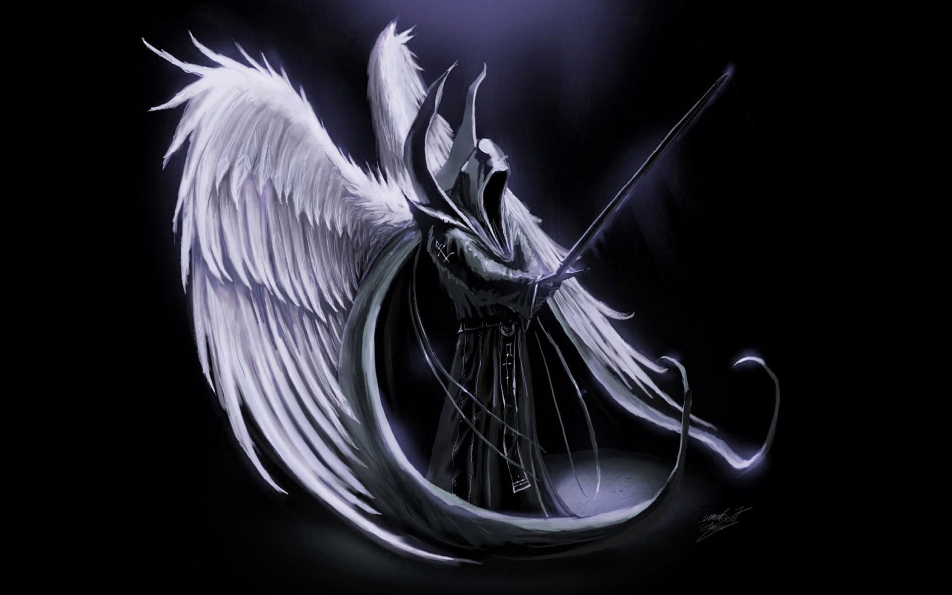 1920x1200 Angels Dark Death Diablo Malthael Swords Wing Commander