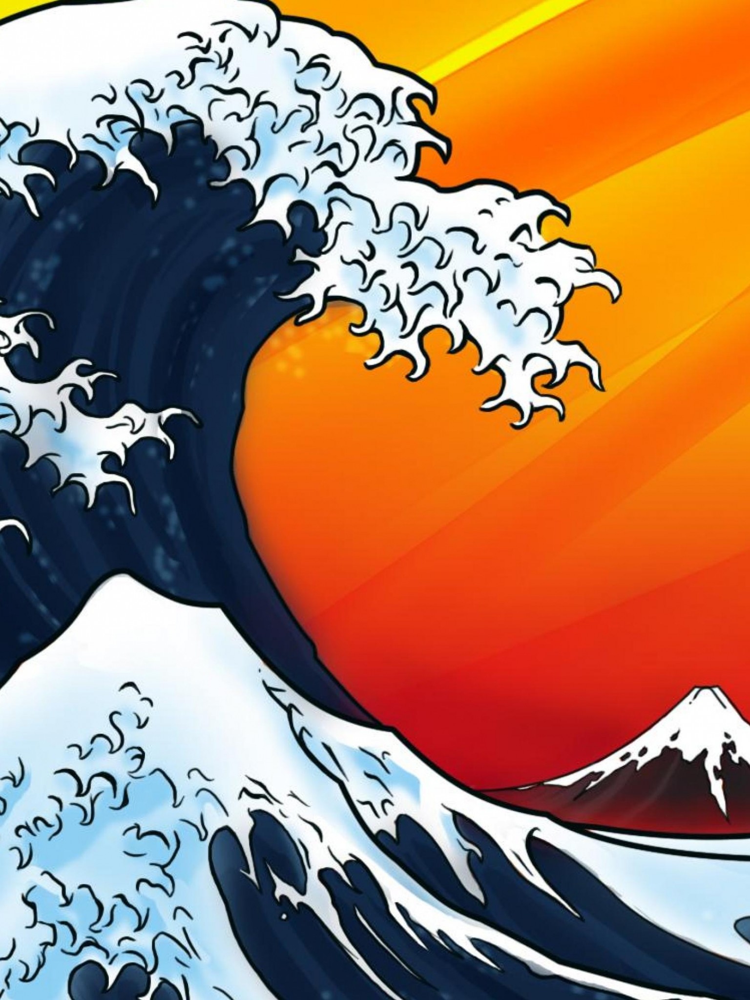 1536x2048 Great Wave Off Kanagawa Wallpaper