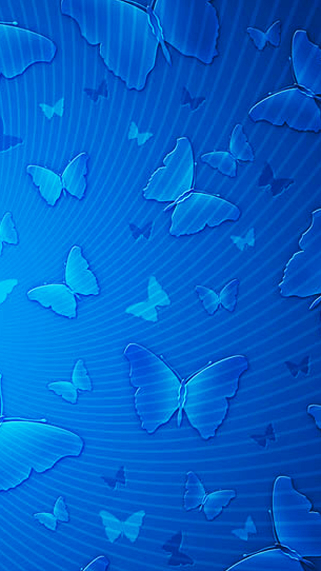 1080x1920 Blue Butterflies Pattern Android Wallpaper ...