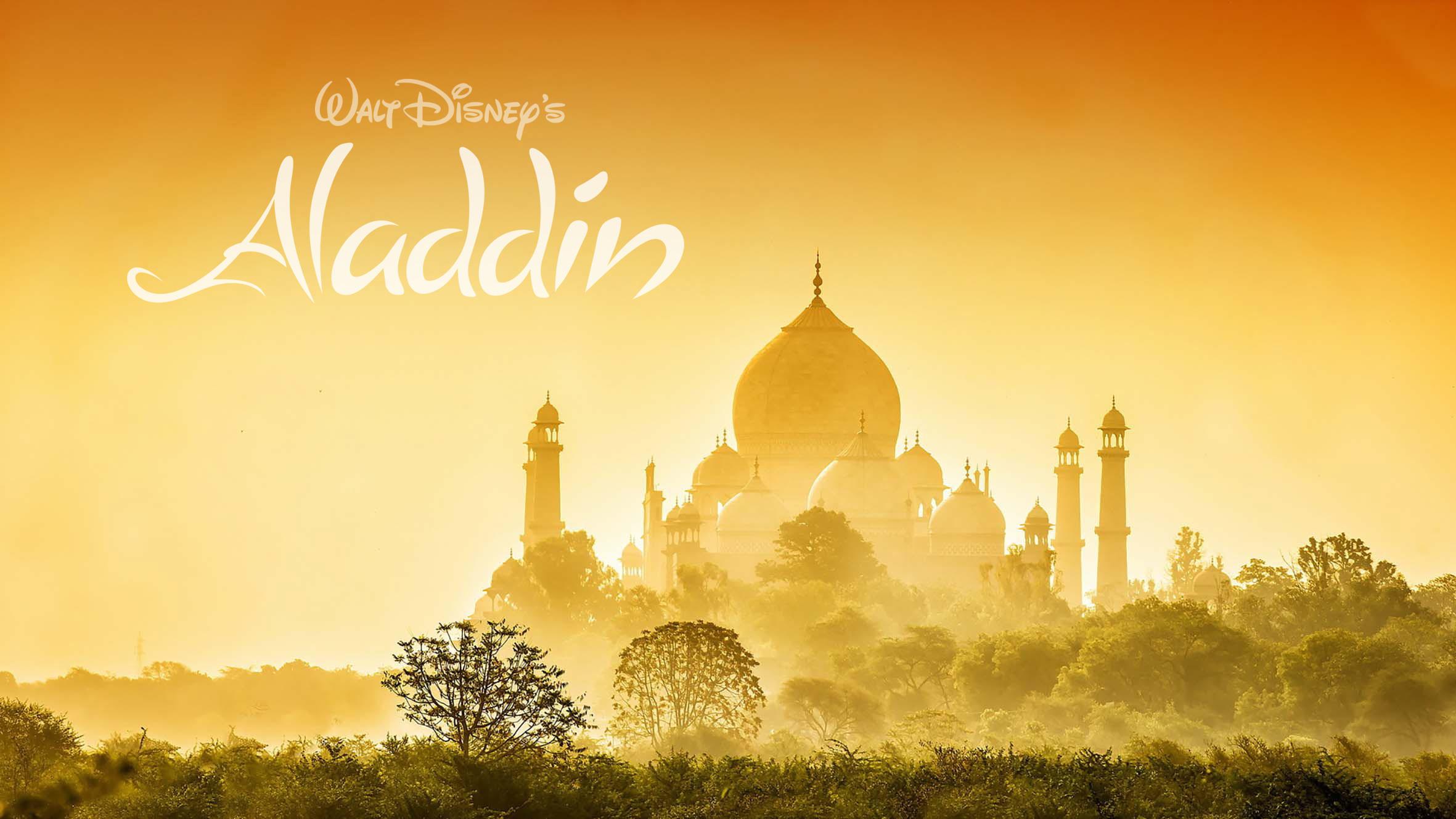 2362x1329 Disney's Aladdin (Taj Mahal as background)