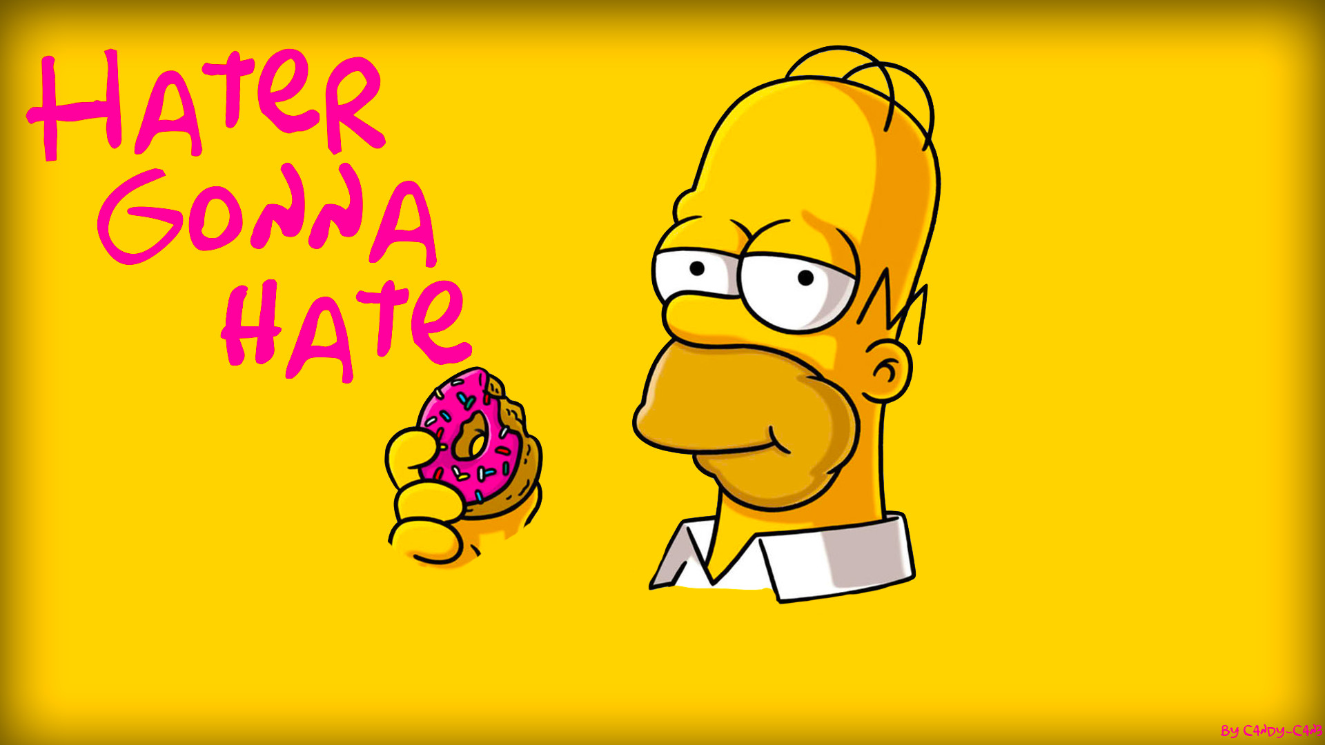 1920x1080 ... Homer Simpson Hater Gonna Hate Wallpaper by Candy-C4n3