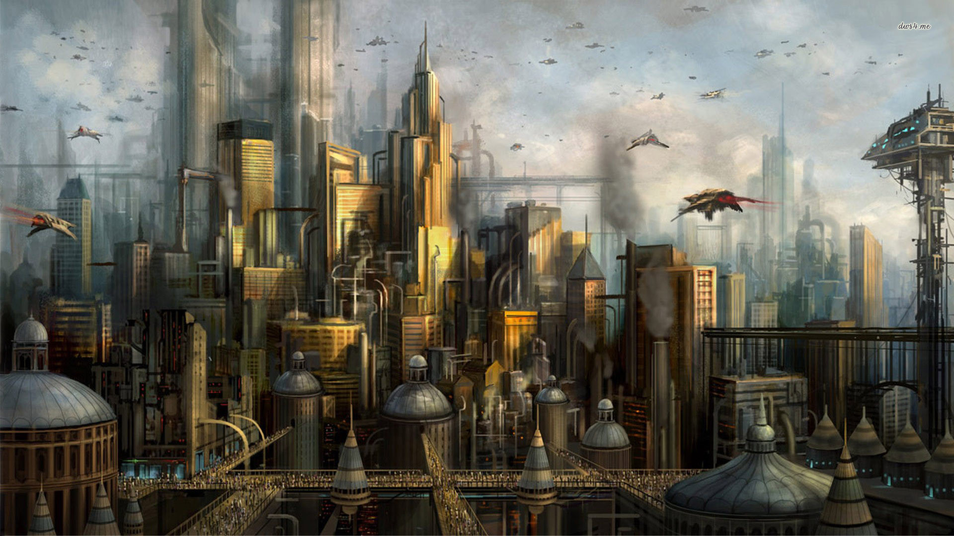 1920x1080 sci fi city wallpaper #707624