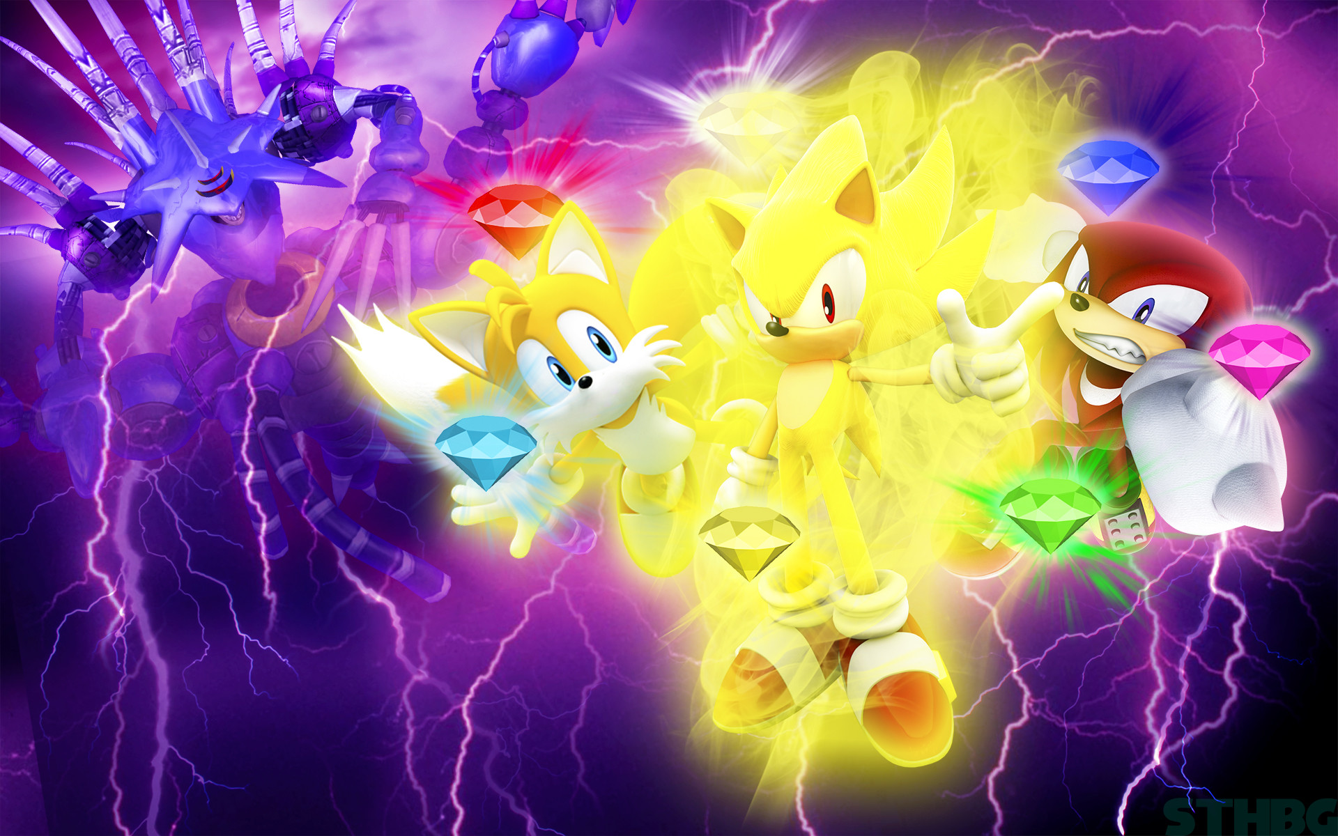 1920x1200 Video Game - Sonic Heroes Knuckles the Echidna Miles "Tails" Prower Super  Sonic Wallpaper